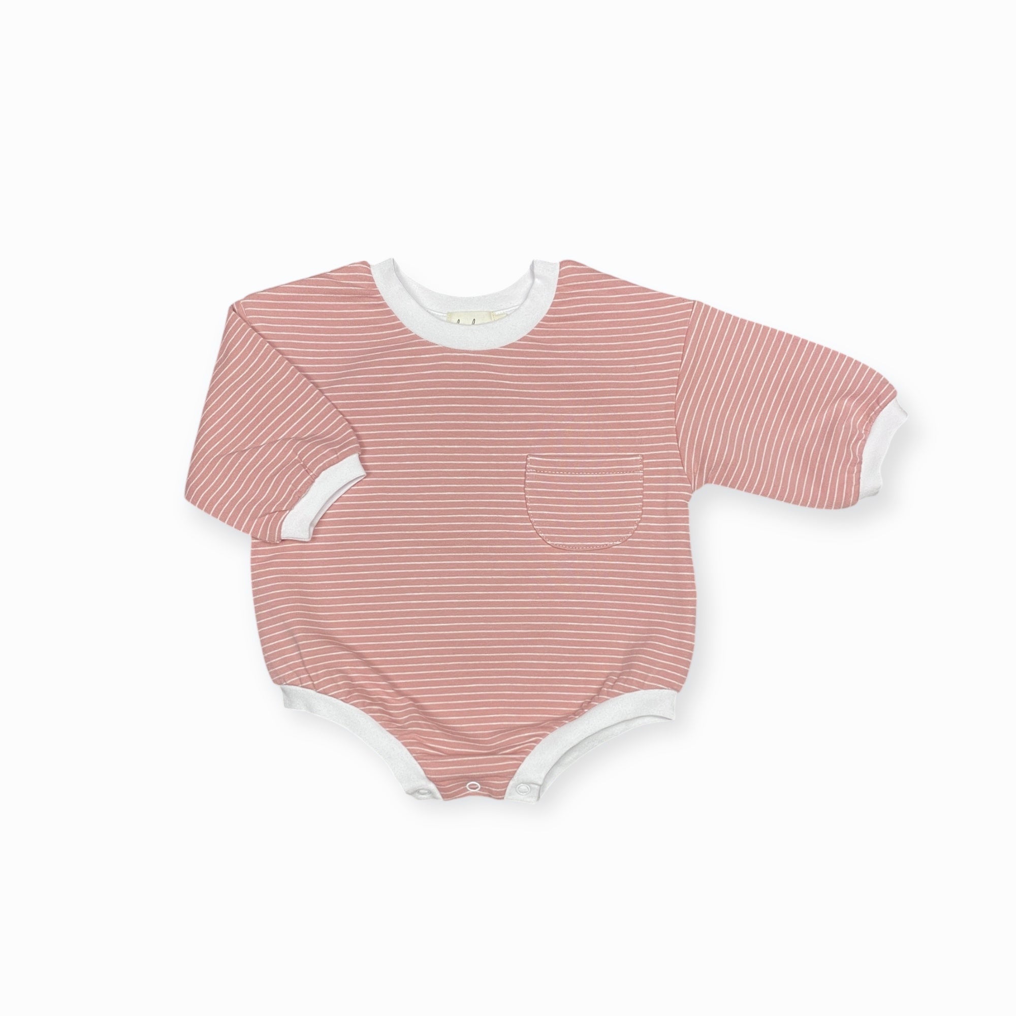 Bubble Romper - Pink Striped