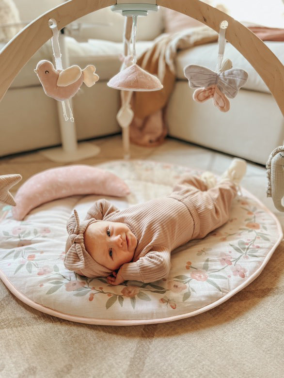 Organic Cotton Two-Piece Baby Outfit, Vintage Mauve | ba.be.O Canada