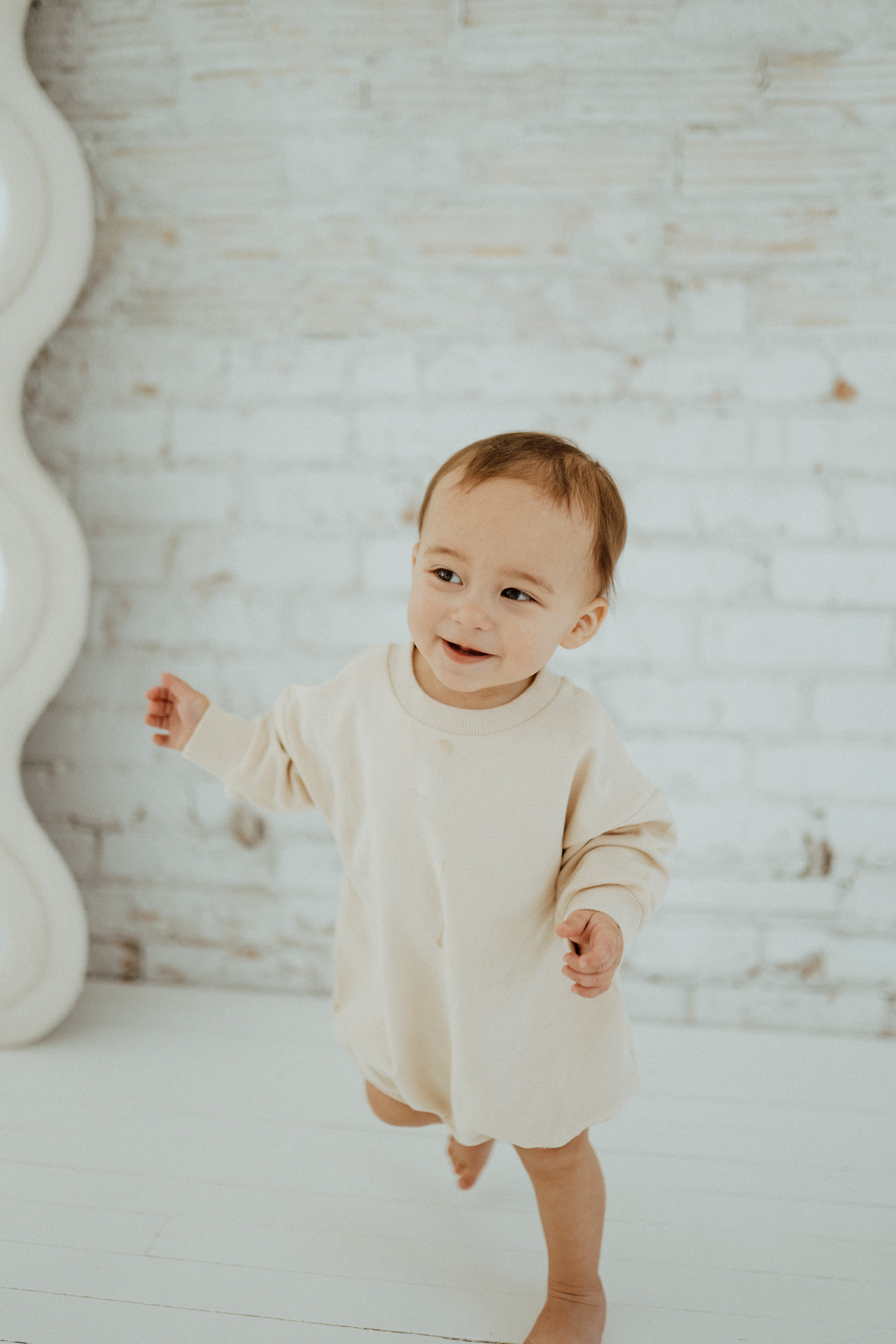 Bubble Romper - Cream