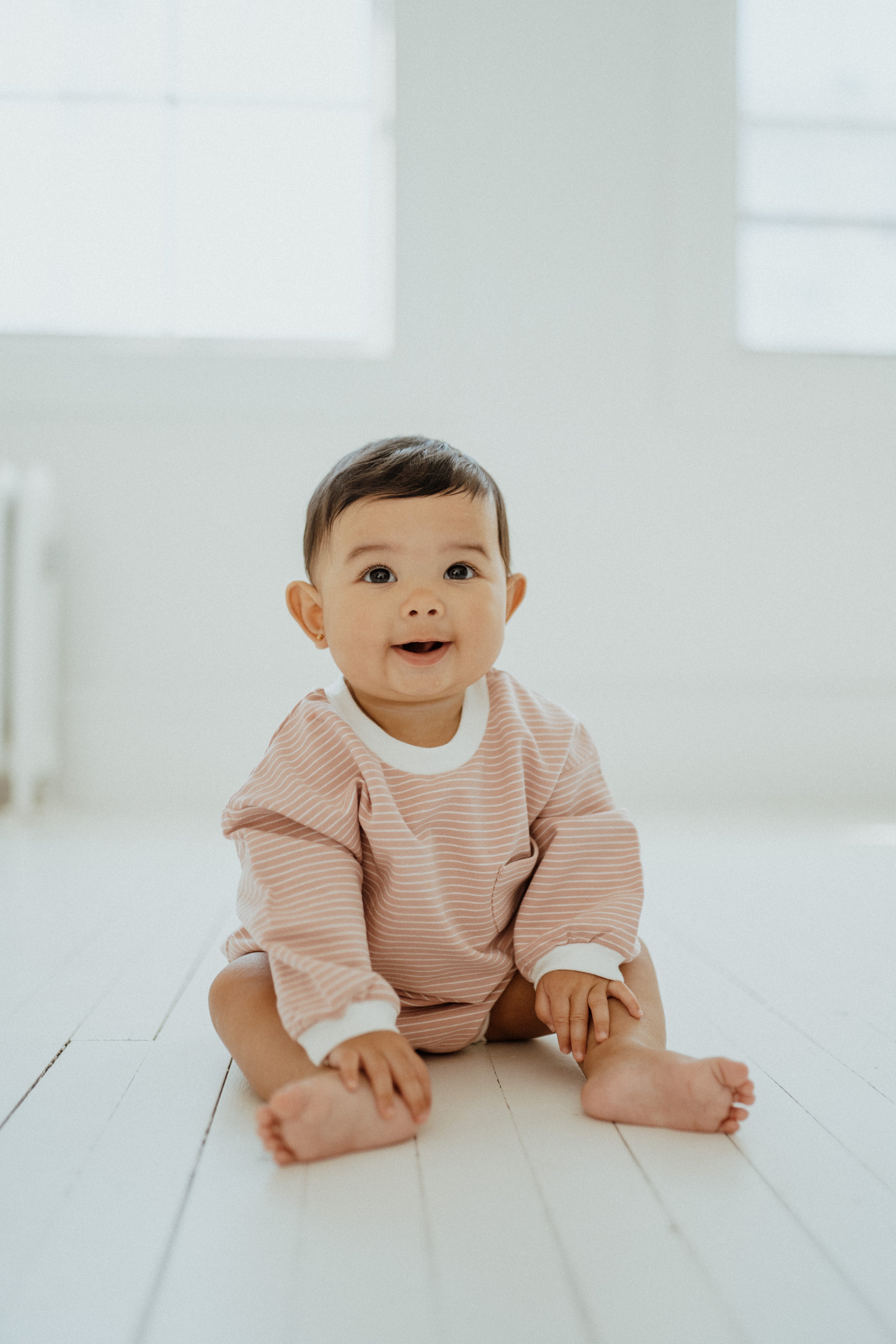 Bubble Romper - Pink Striped