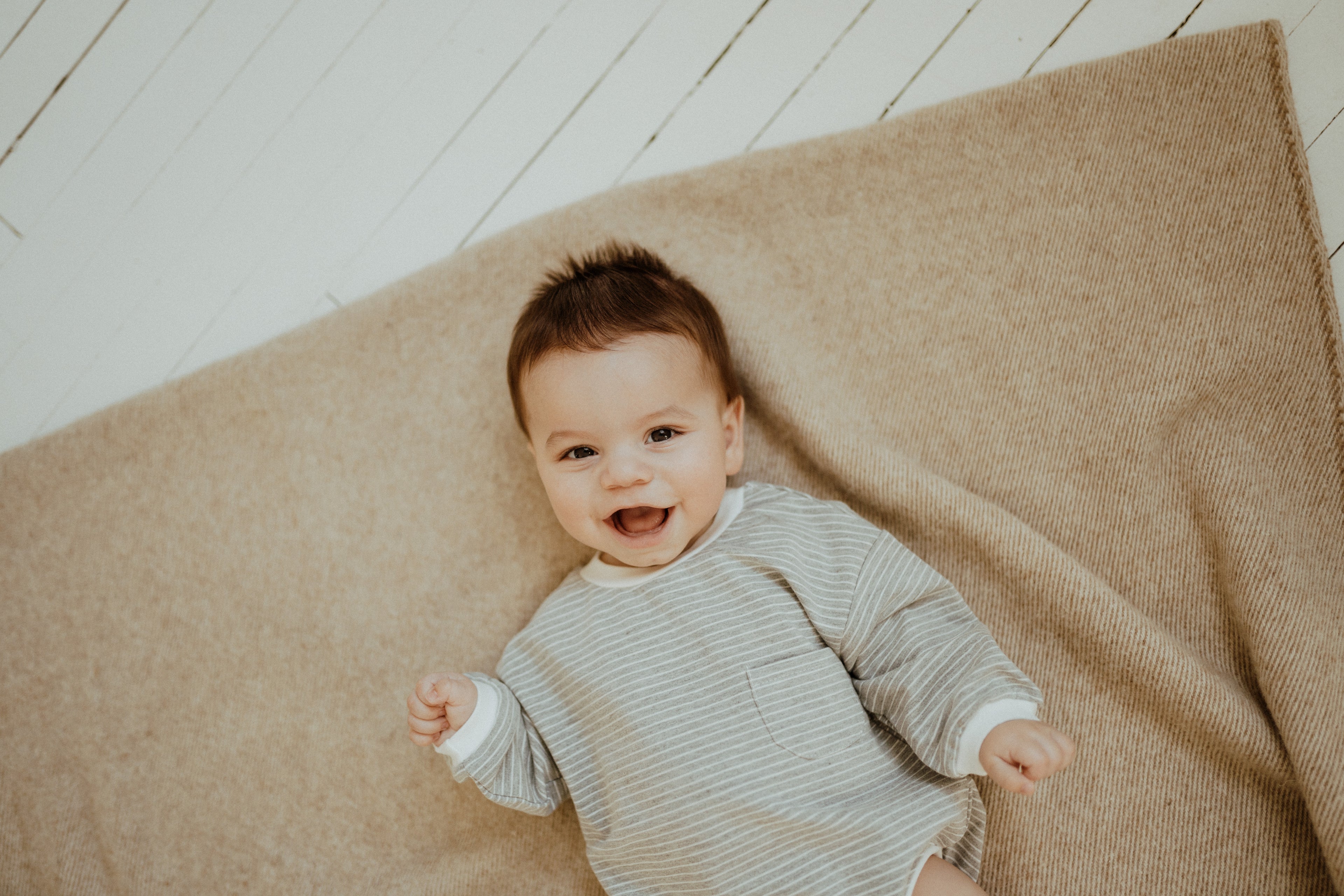 Bubble Romper - Grey Striped