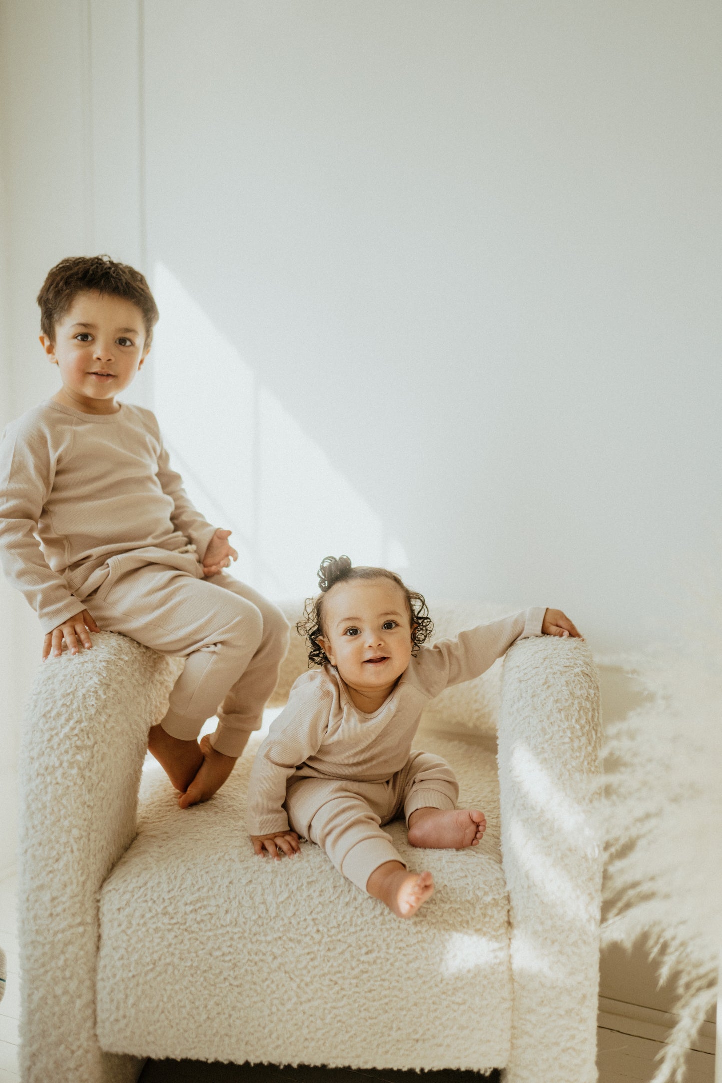 Ribbed Jogger Set - Sanddune