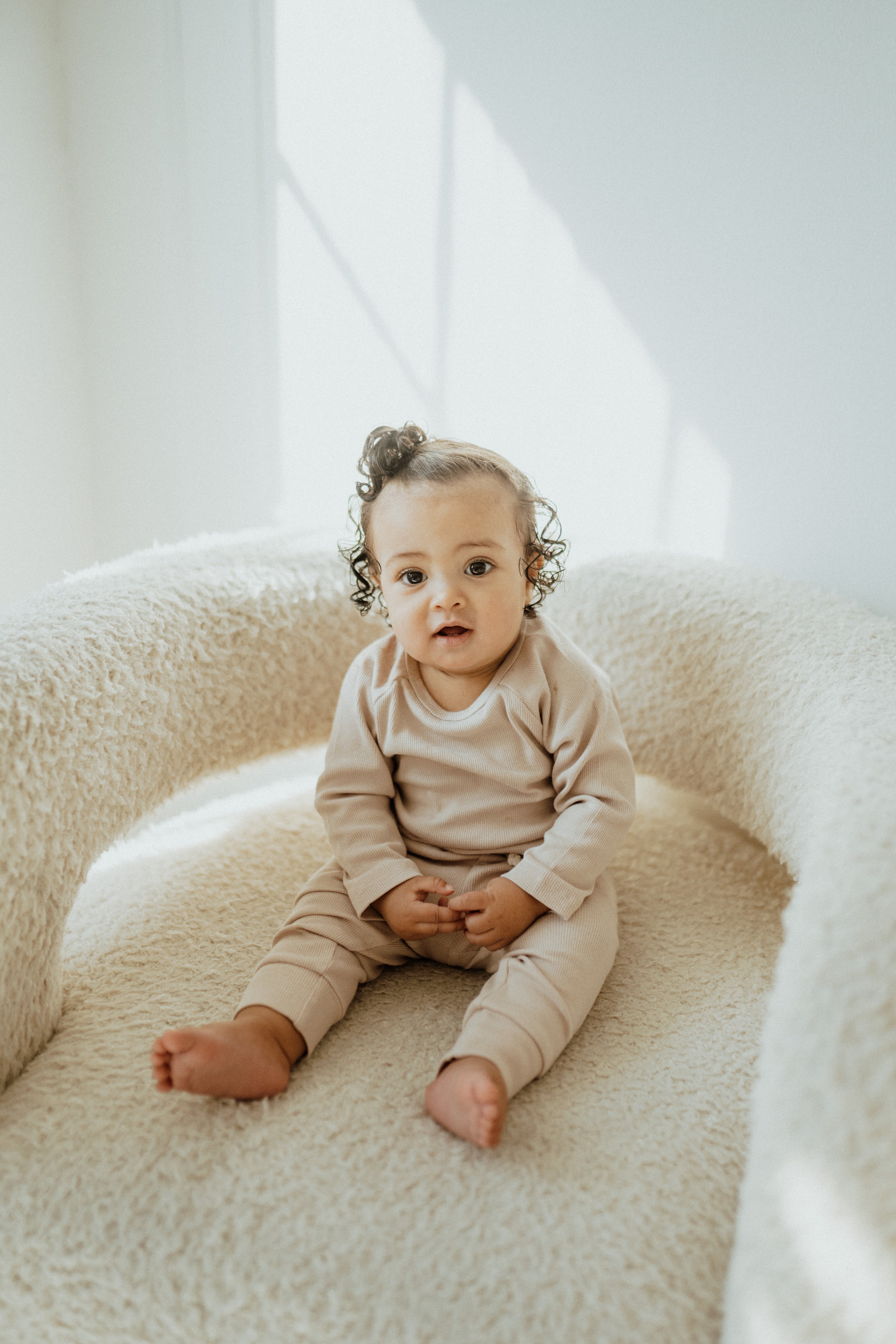 Ribbed Jogger Set - Sanddune