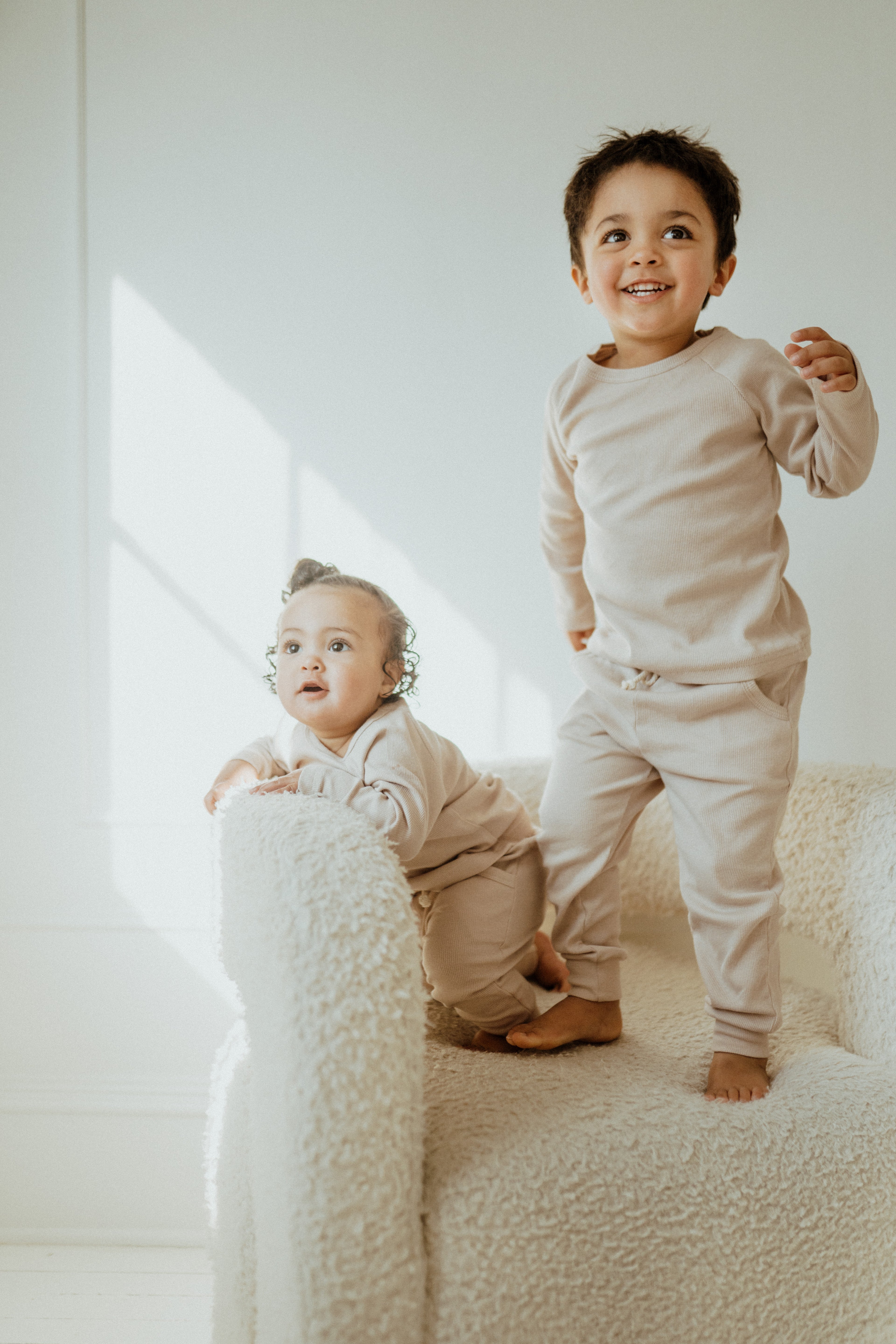 Ribbed Jogger Set - Sanddune