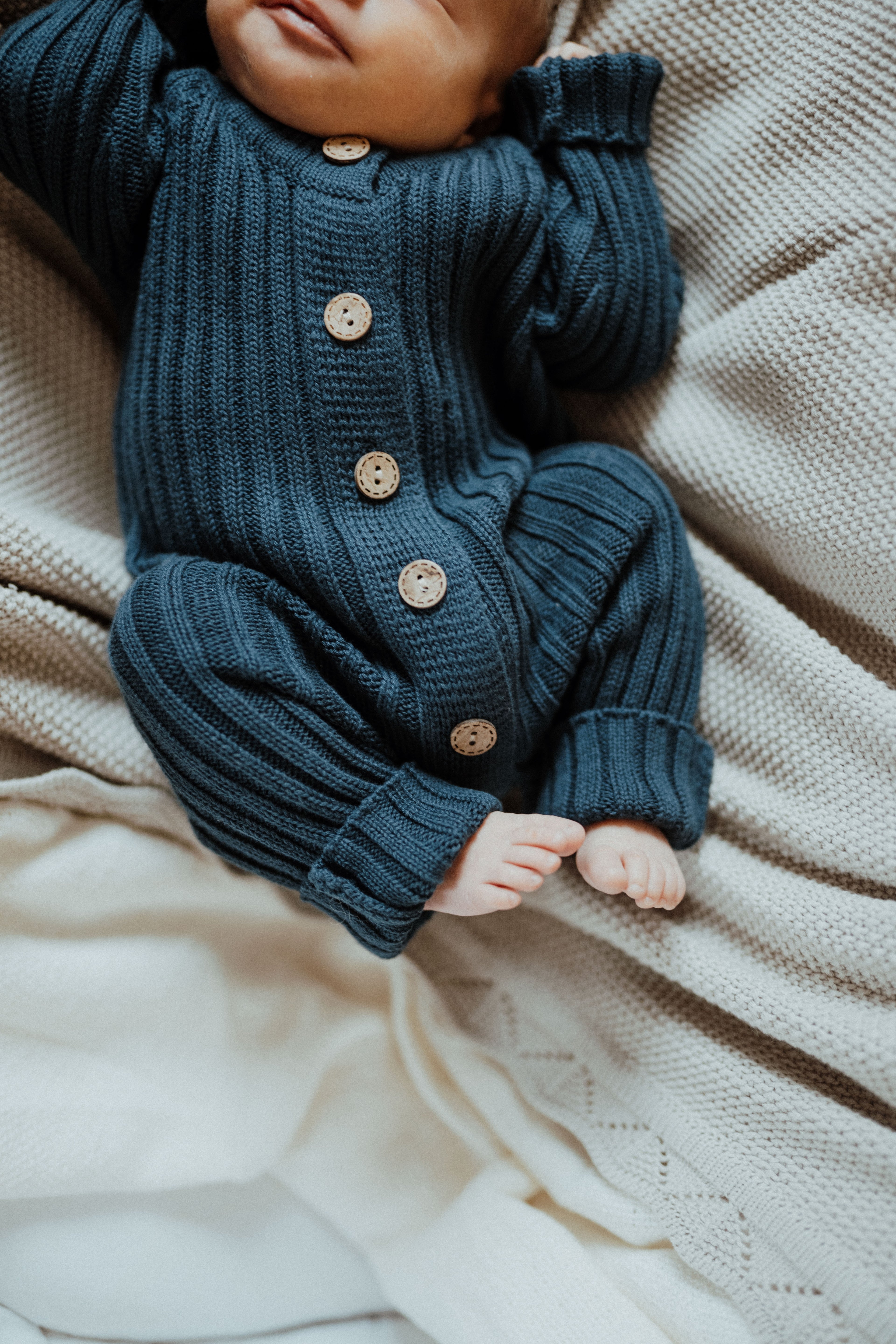 Knit Romper – Navy