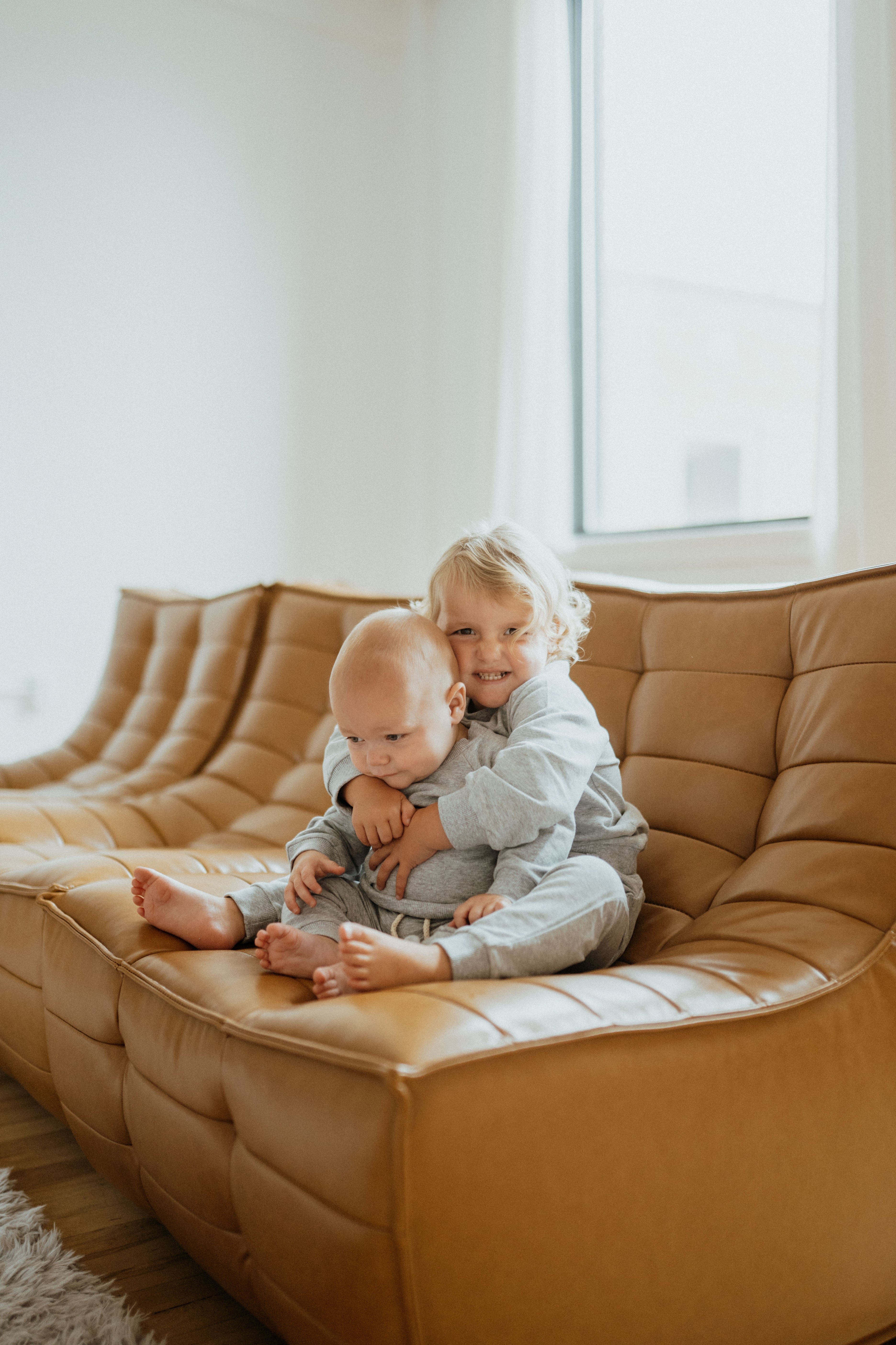 Organic Cotton Baby & Toddler Sweatsuit, Heather Grey | ba.be.O Canada