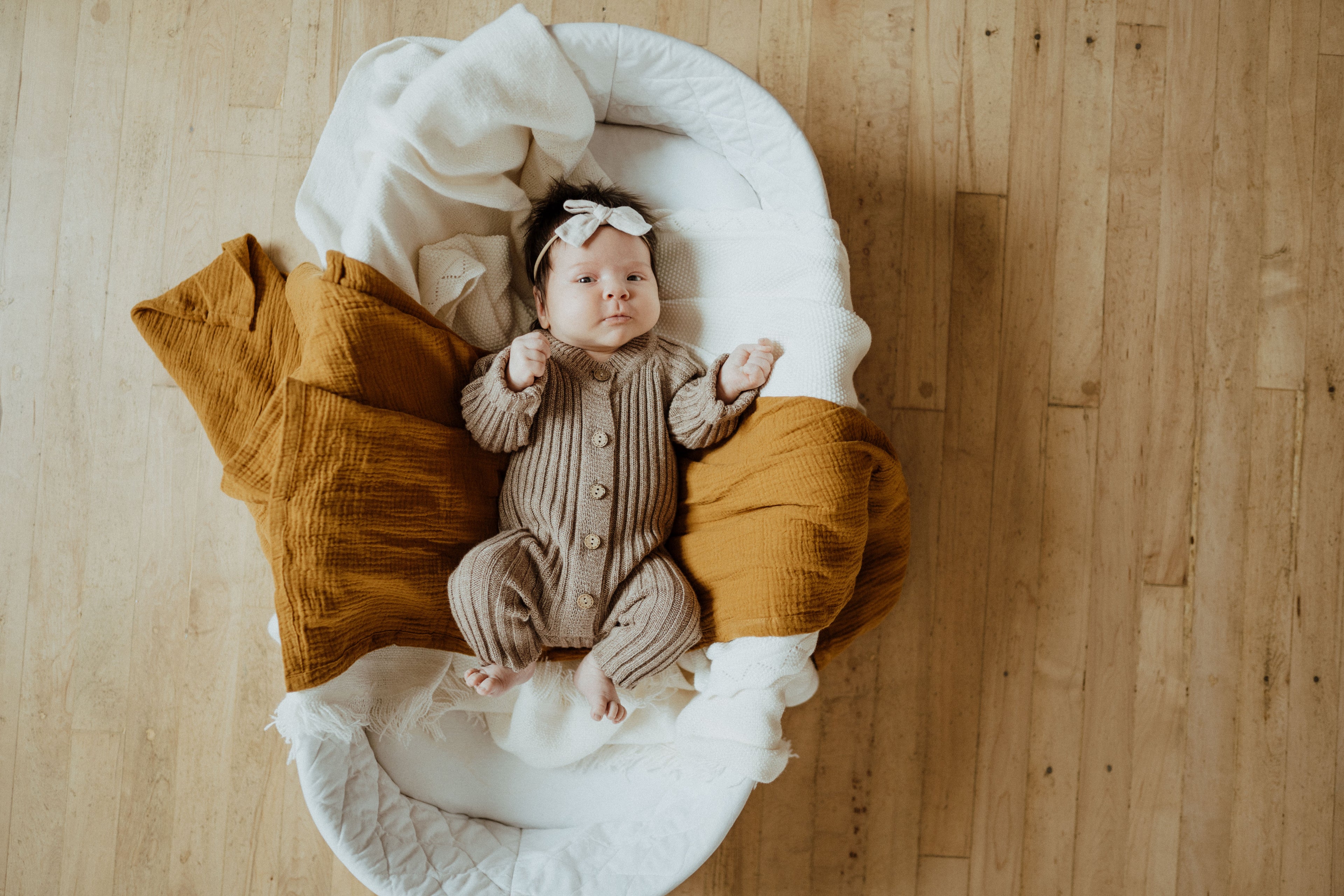 Organic Cotton Muslin Swaddle – Copper | ba.be.O Canada