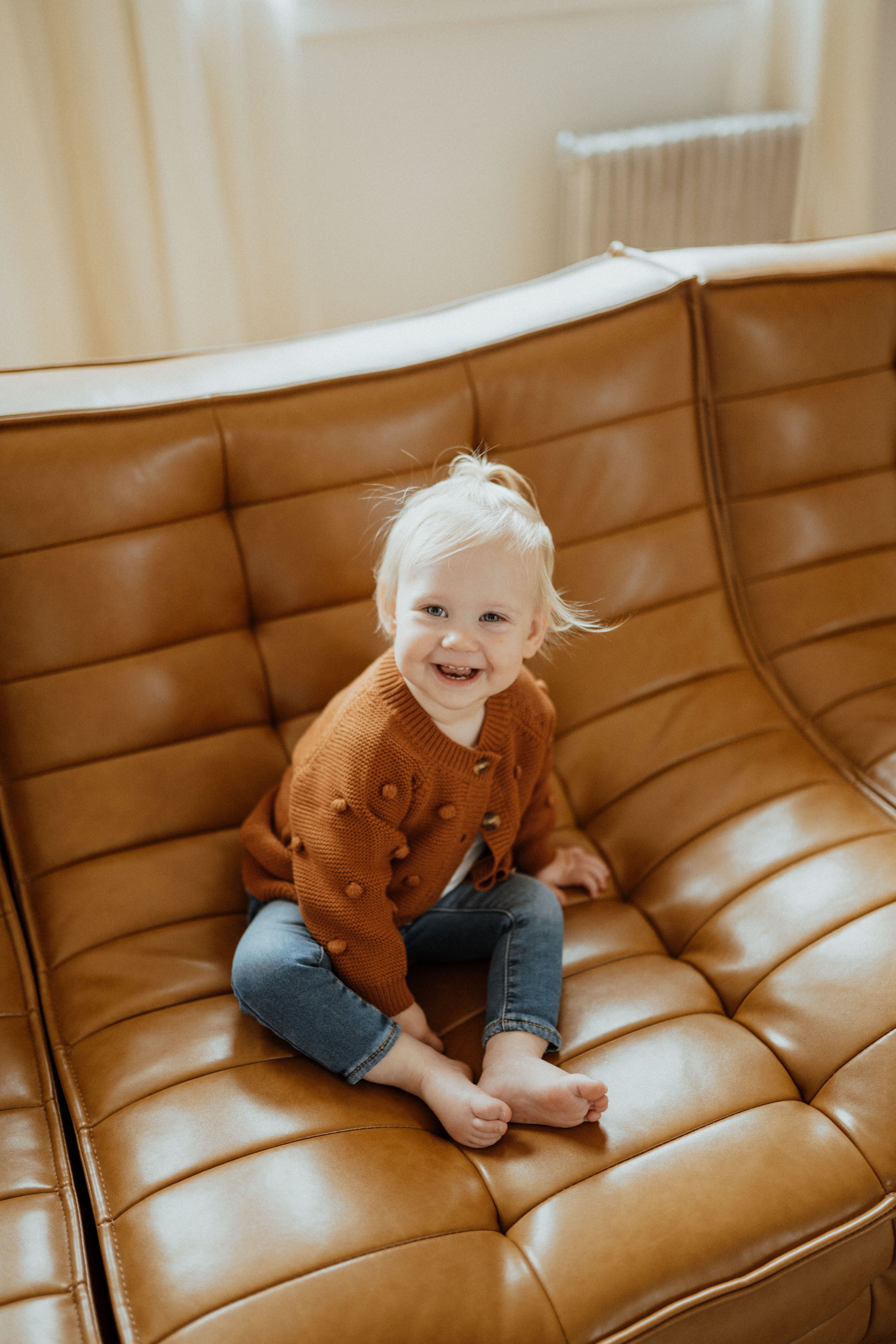 Dot Cardigan - Coffee