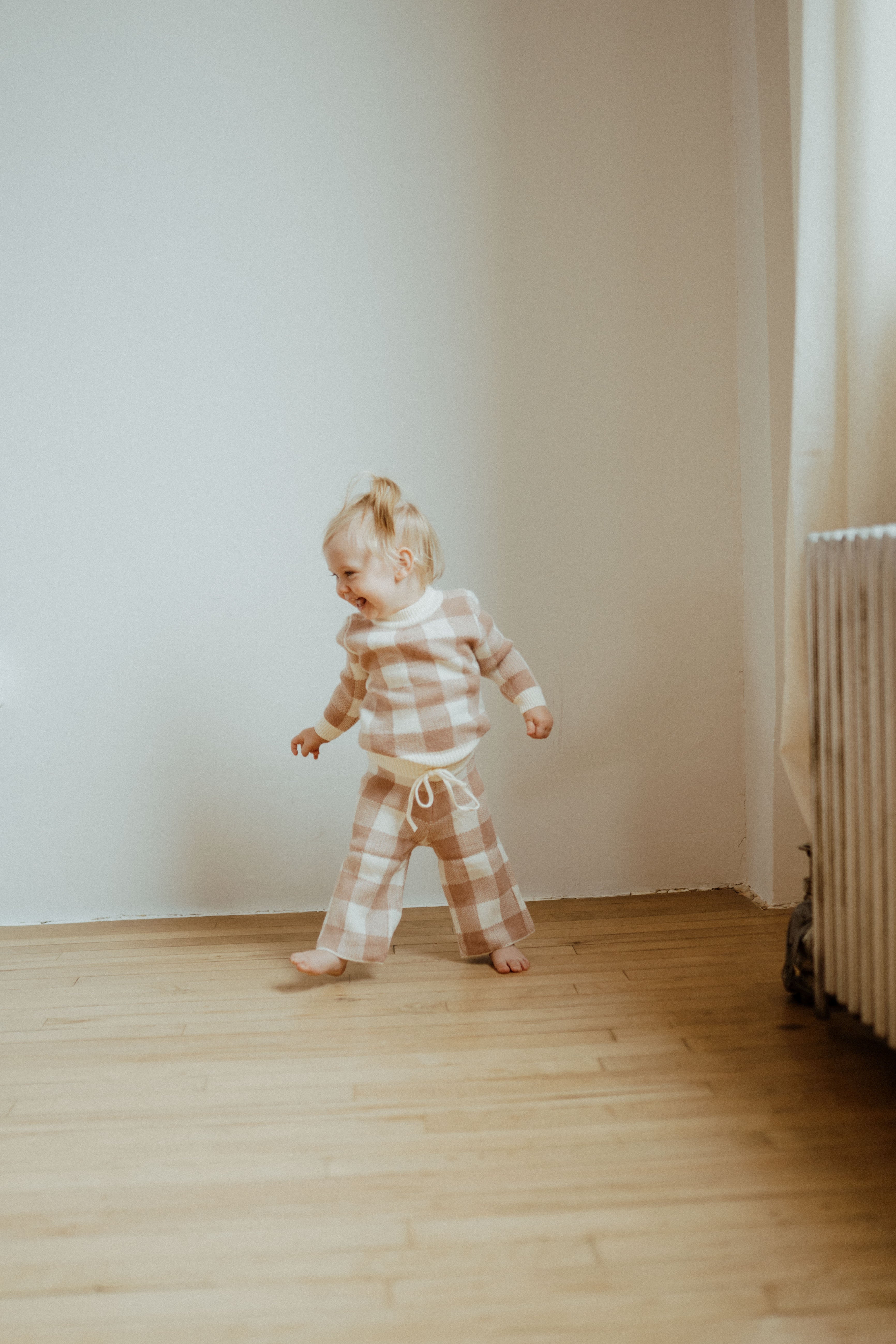 Checkered Knit Suit – Dusty Rose | ba.be.O Canada