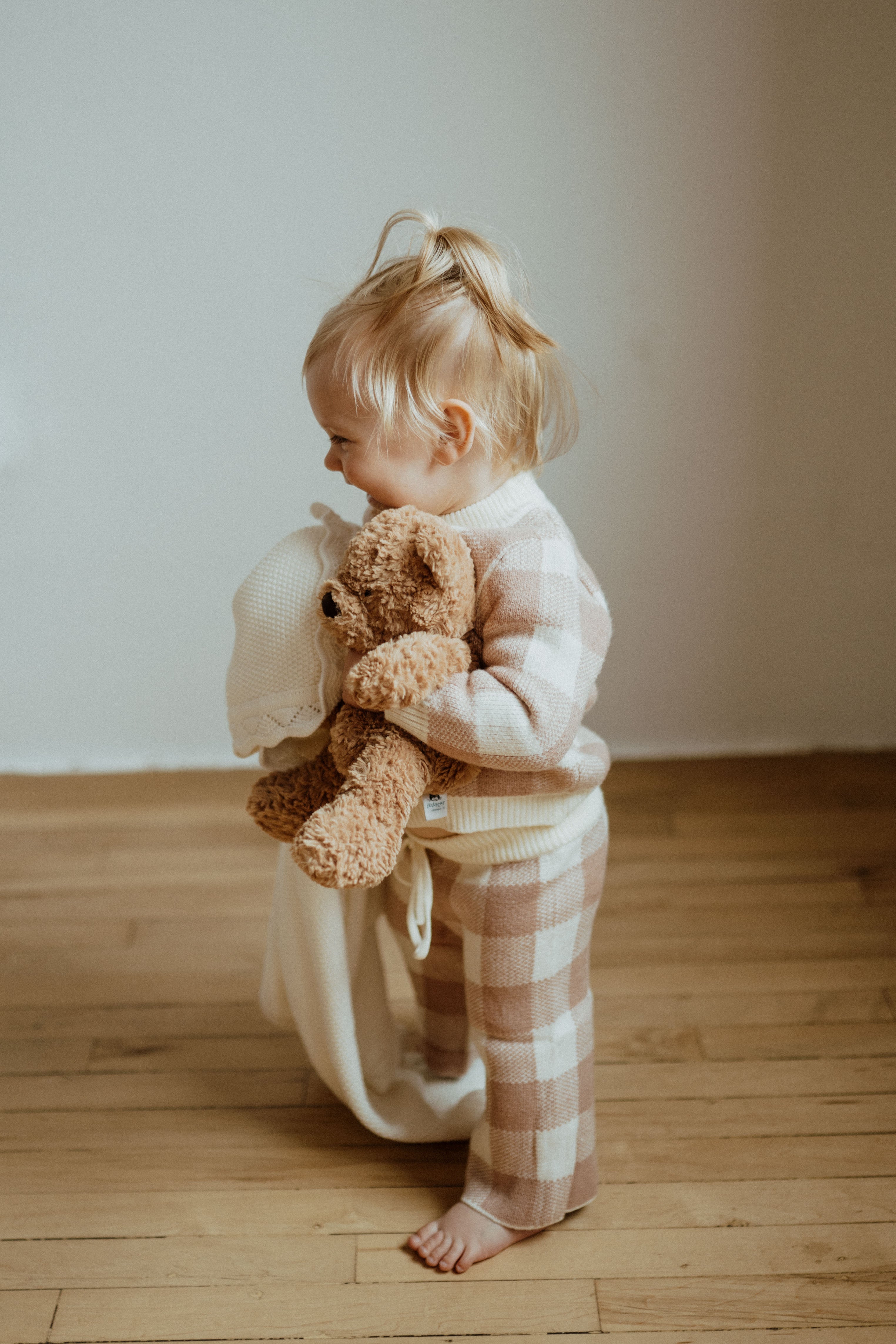 Checkered Knit Suit – Dusty Rose | ba.be.O Canada