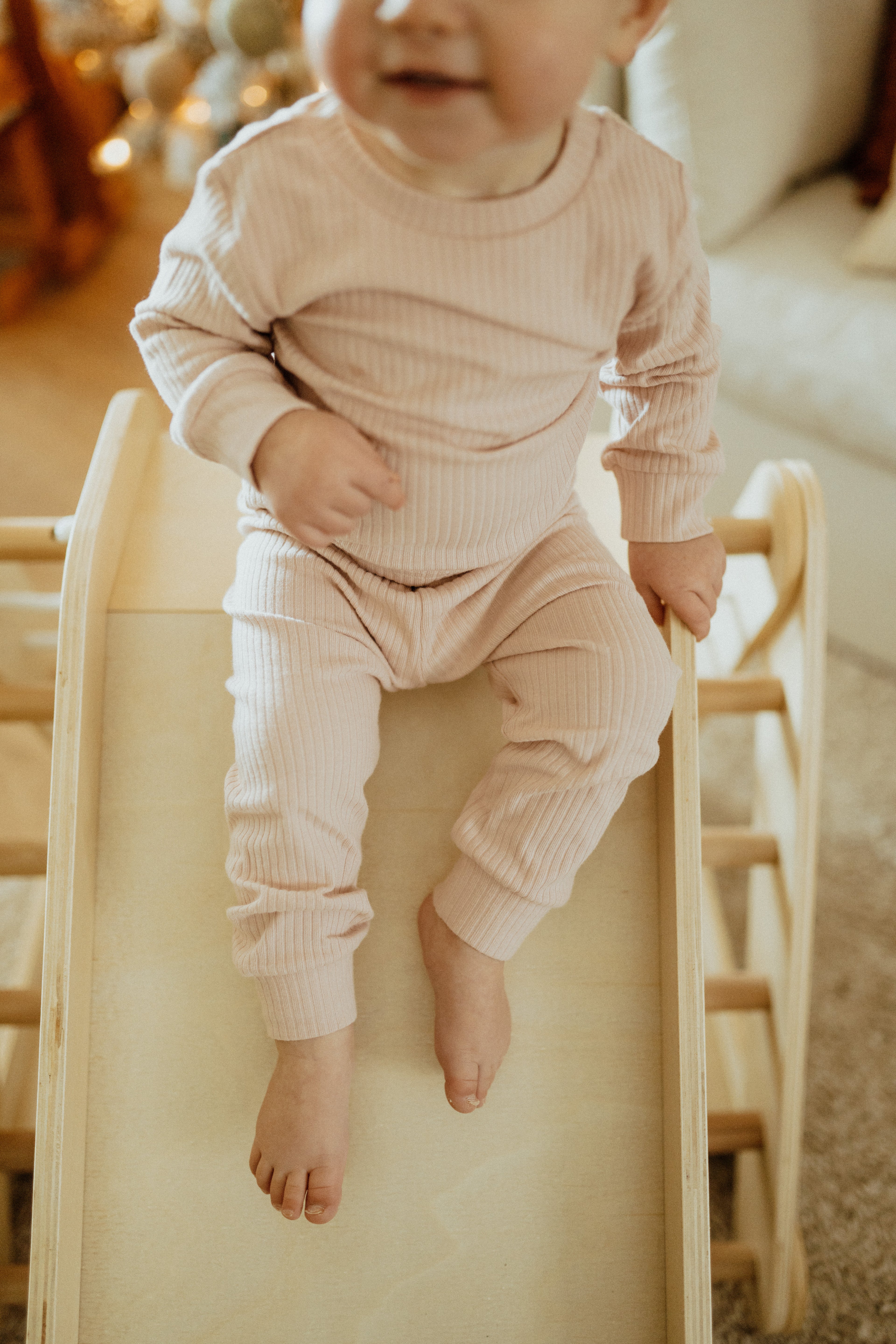 Blush organic cotton baby two-piece outfit Canada; Baby matching set Blush organic cotton ba.be.O; Blush infant two-piece clothing set organic cotton Canada