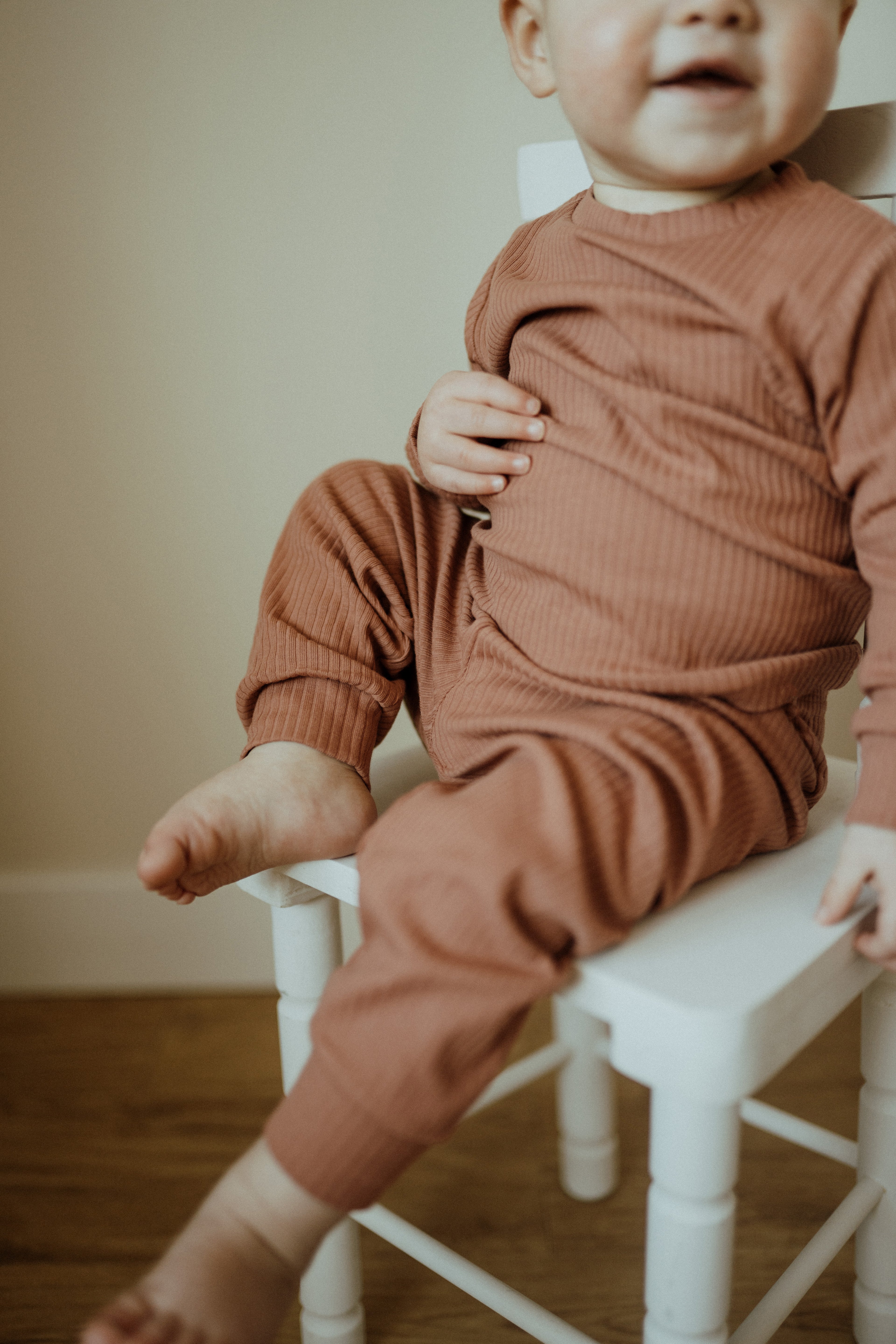 Pink Terracotta organic cotton baby two-piece outfit Canada; Baby matching set Pink Terracotta organic cotton ba.be.O; Pink Terracotta infant two-piece clothing set organic cotton Canada
