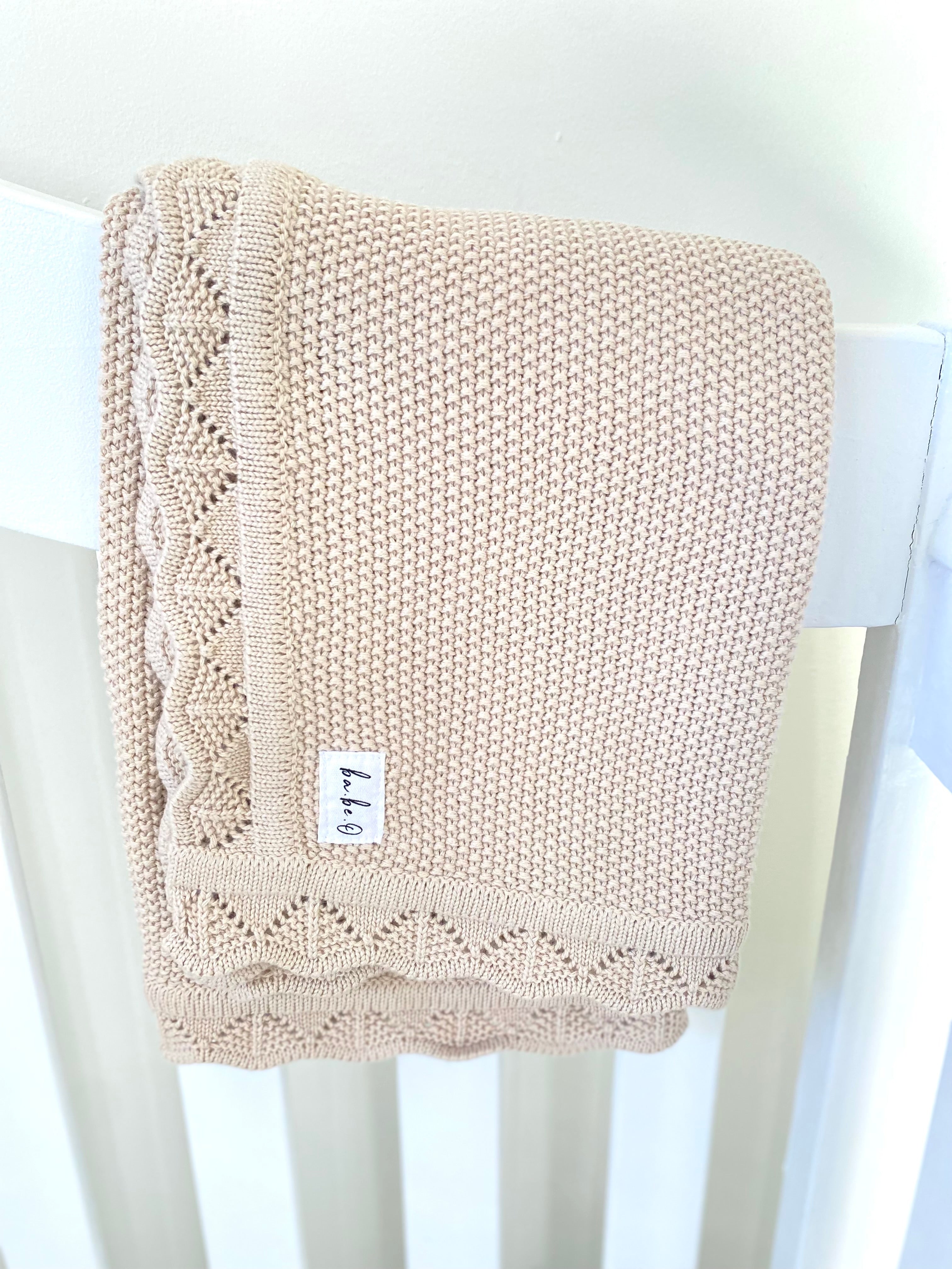 Knit Heirloom Blanket – Honey Oat | ba.be.O Canada