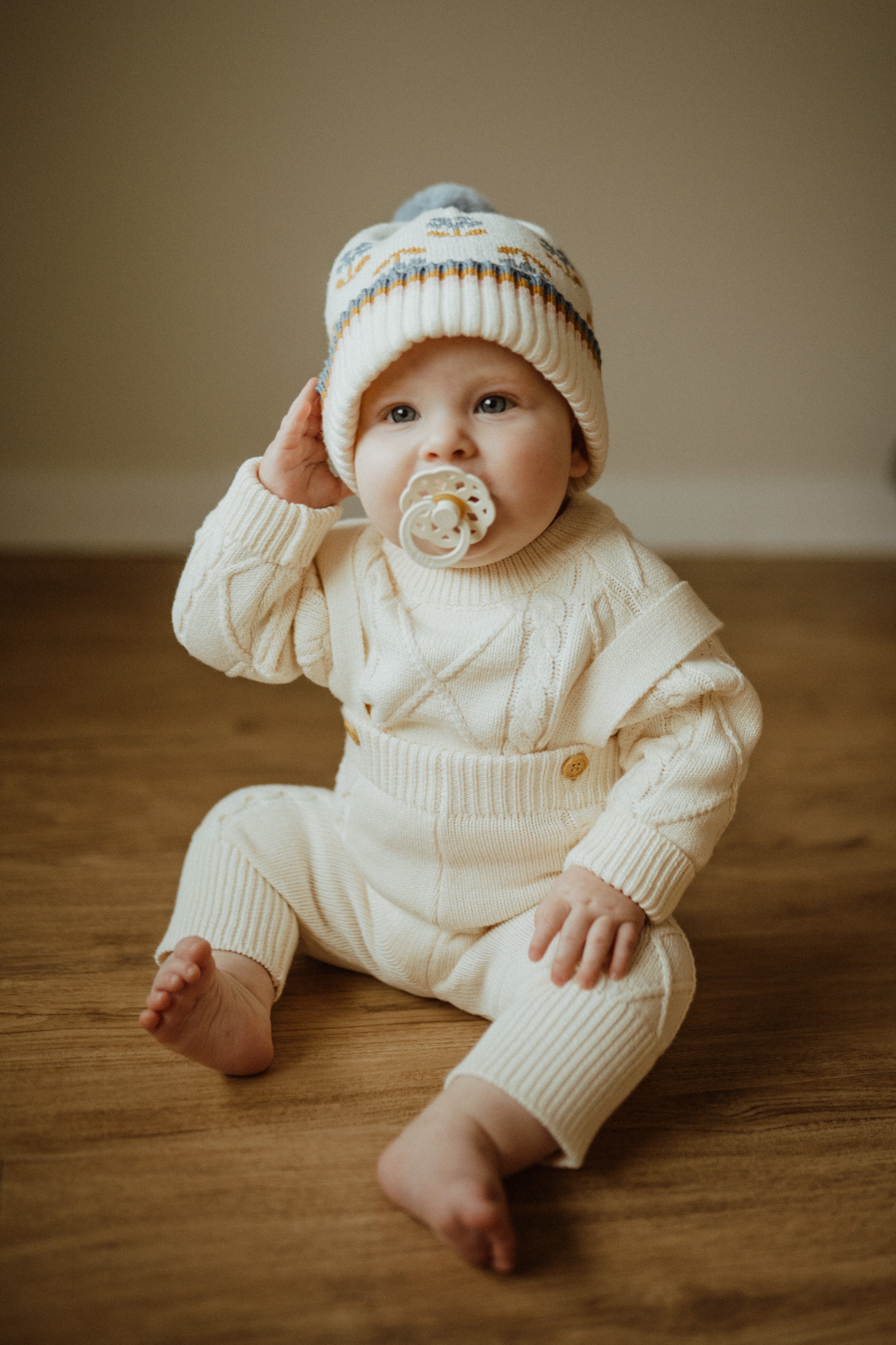 Suspender Set - Cream