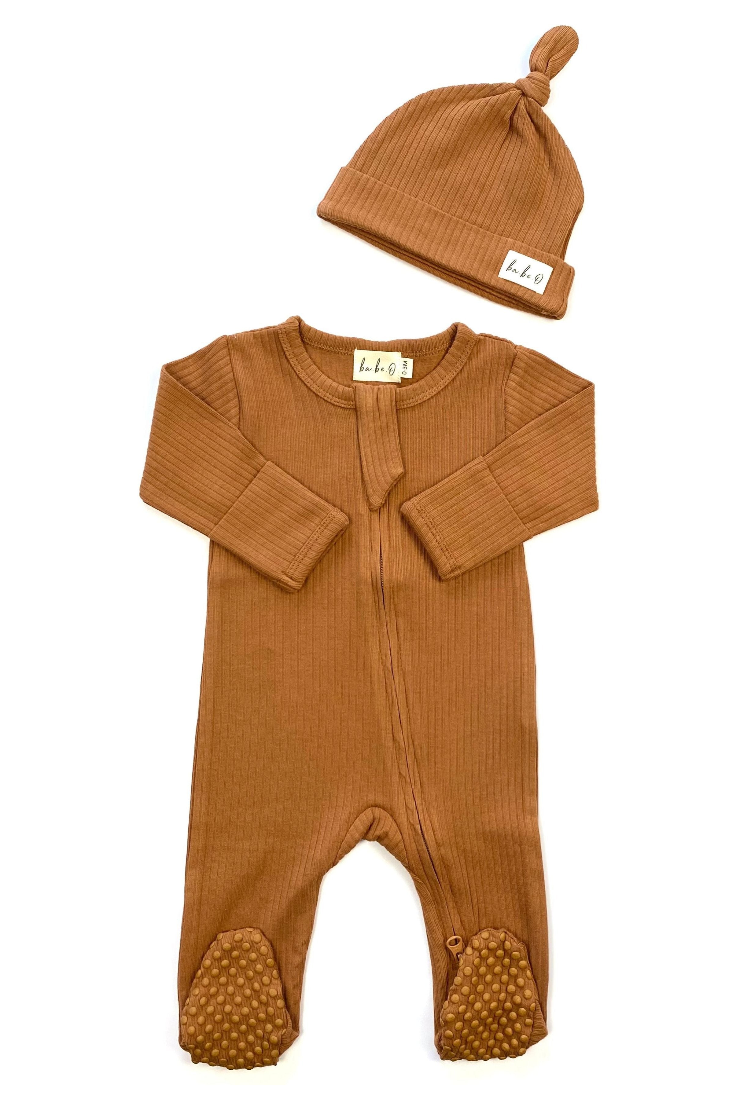 Organic Cotton Baby Sleeper‚ Rust | ba.be.O
