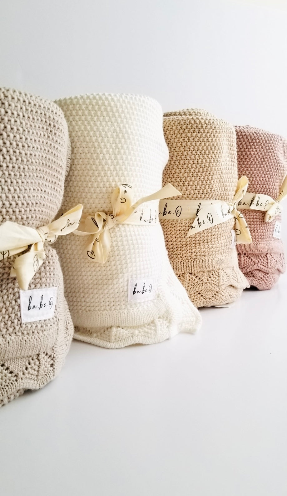Knit Baby Blanket - Dusty Rose