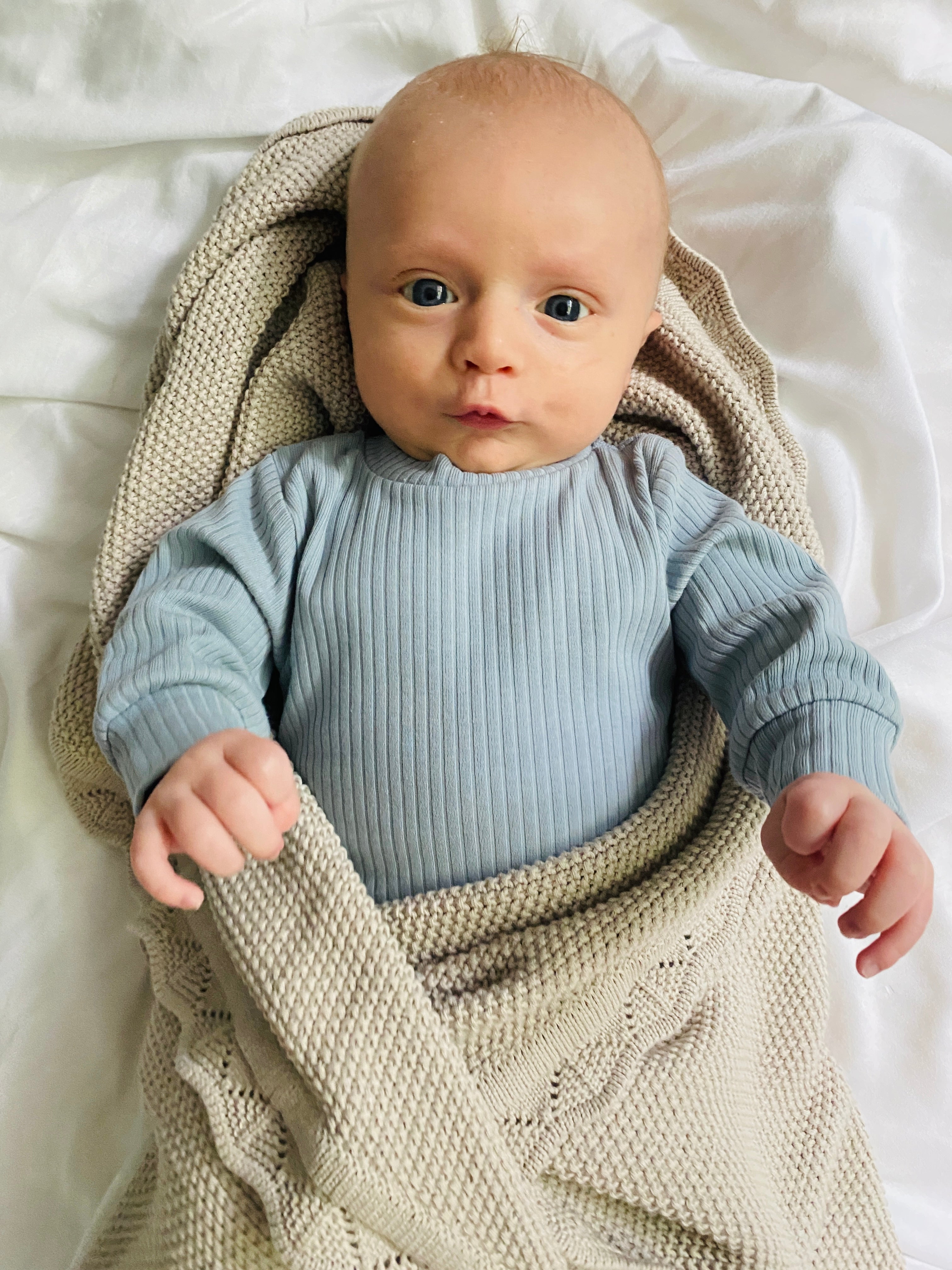 Knit Heirloom Blanket – Sandstone | ba.be.O Canada