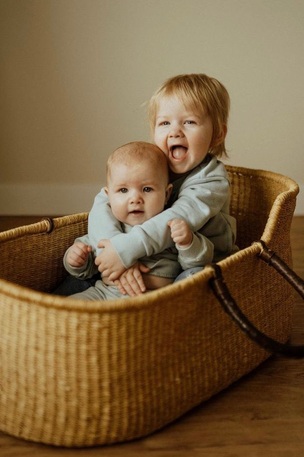 Seafoam organic cotton baby sweatsuit Canada; Toddler sweatsuit Seafoam organic cotton ba.be.O; Cozy Seafoam sweatsuit for babies and toddlers Canada