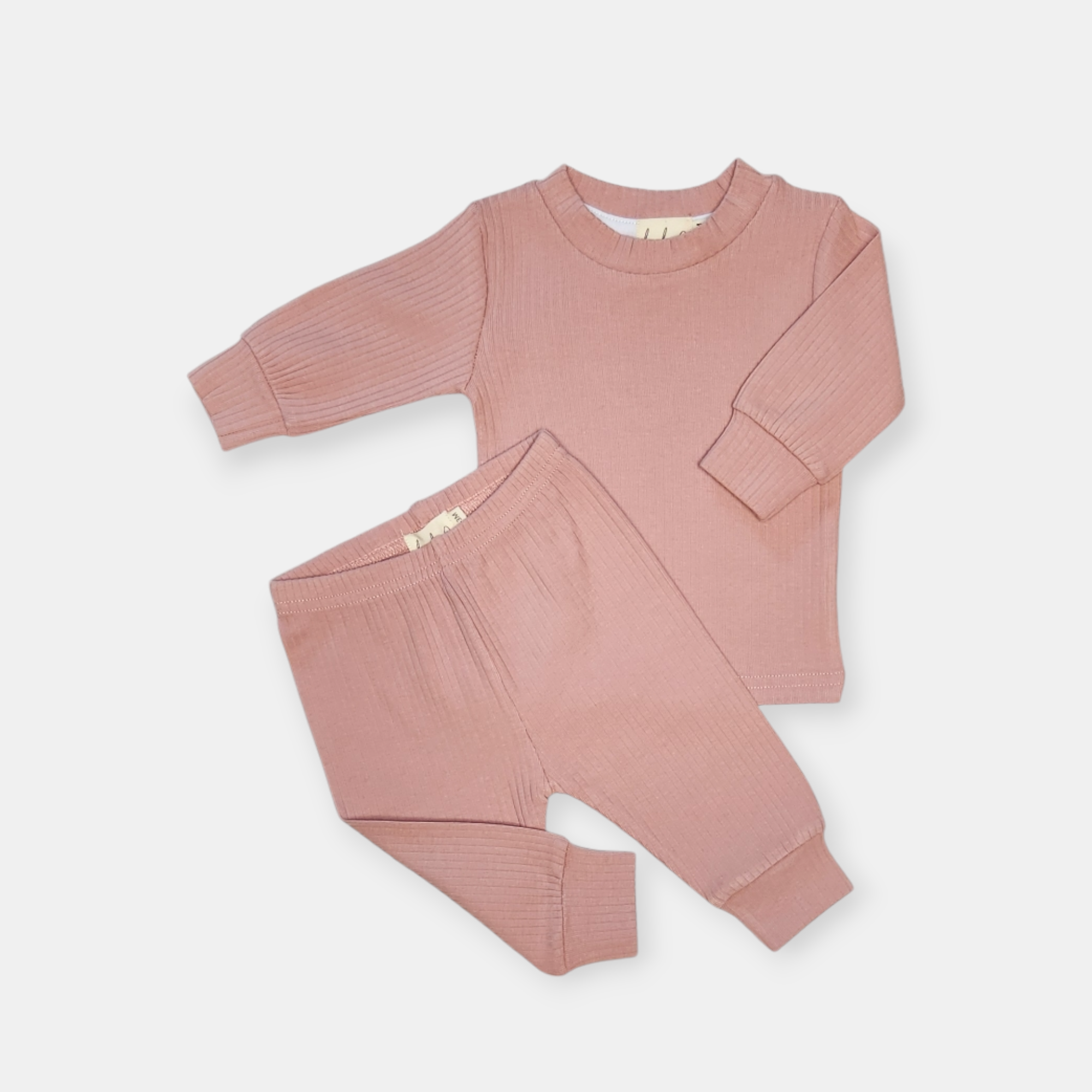 Organic Cotton Two-Piece Baby Outfit, Rose | ba.be.O Canada