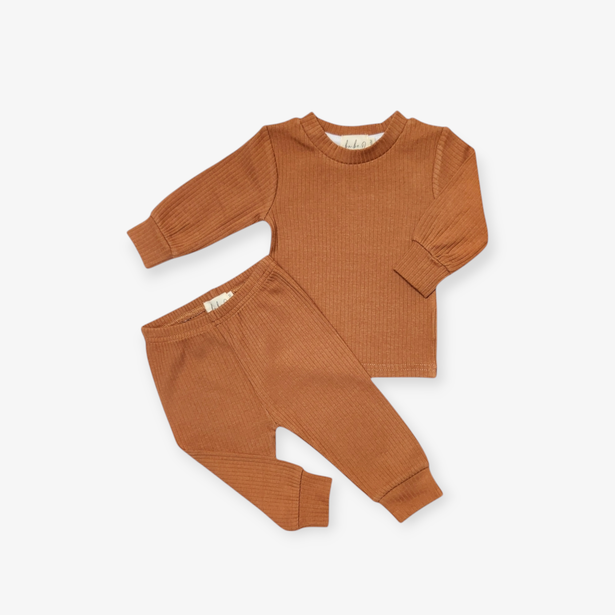 Organic Cotton Two-Piece Baby Outfit, Rust | ba.be.O Canada
