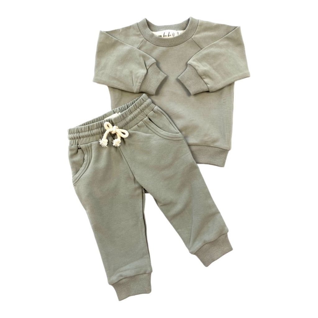 Organic Cotton Baby & Toddler Sweatsuit, Sage