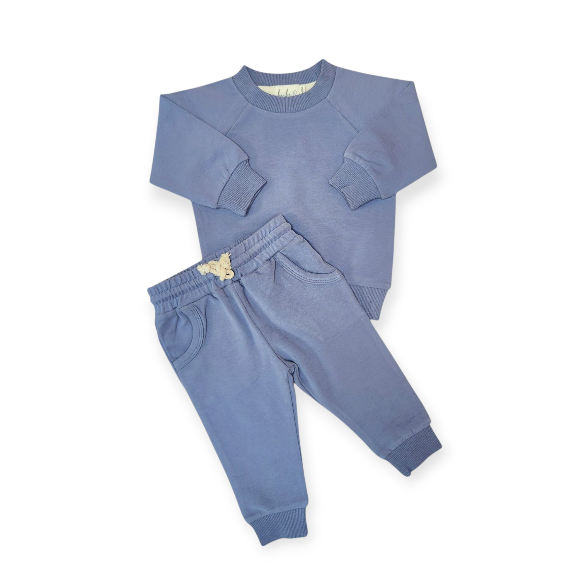 Organic Cotton Baby & Toddler Sweatsuit, Blue | ba.be.O Canada