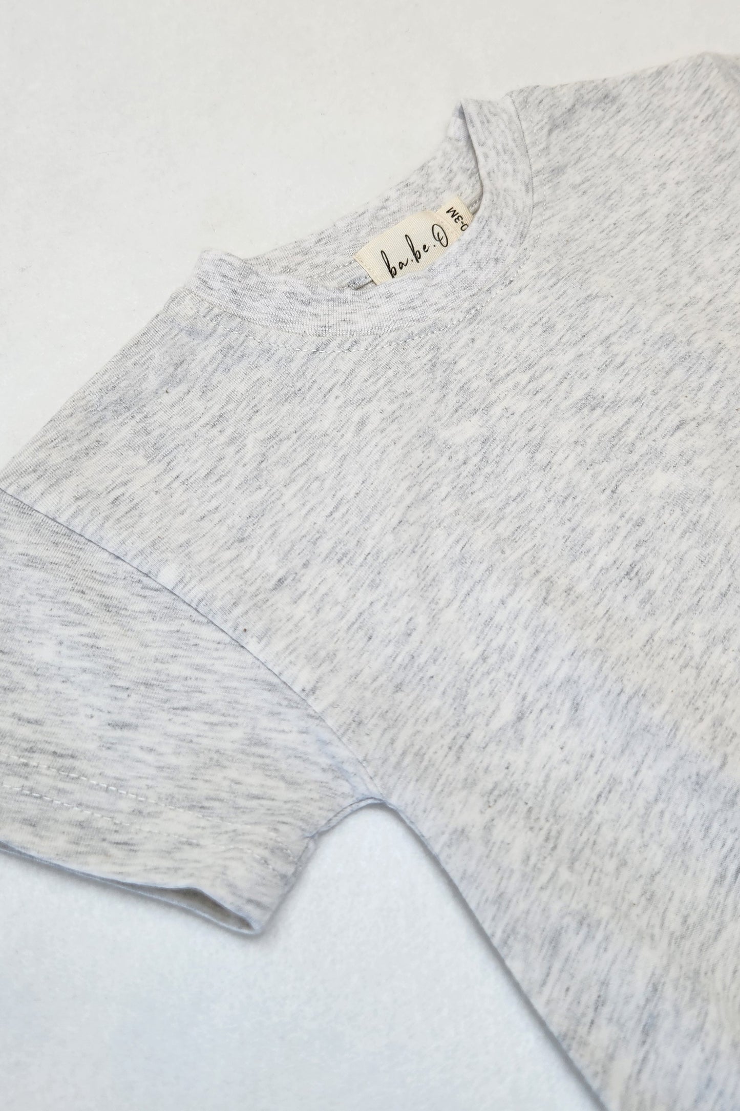 Drop Shoulder - Light Heathered Grey