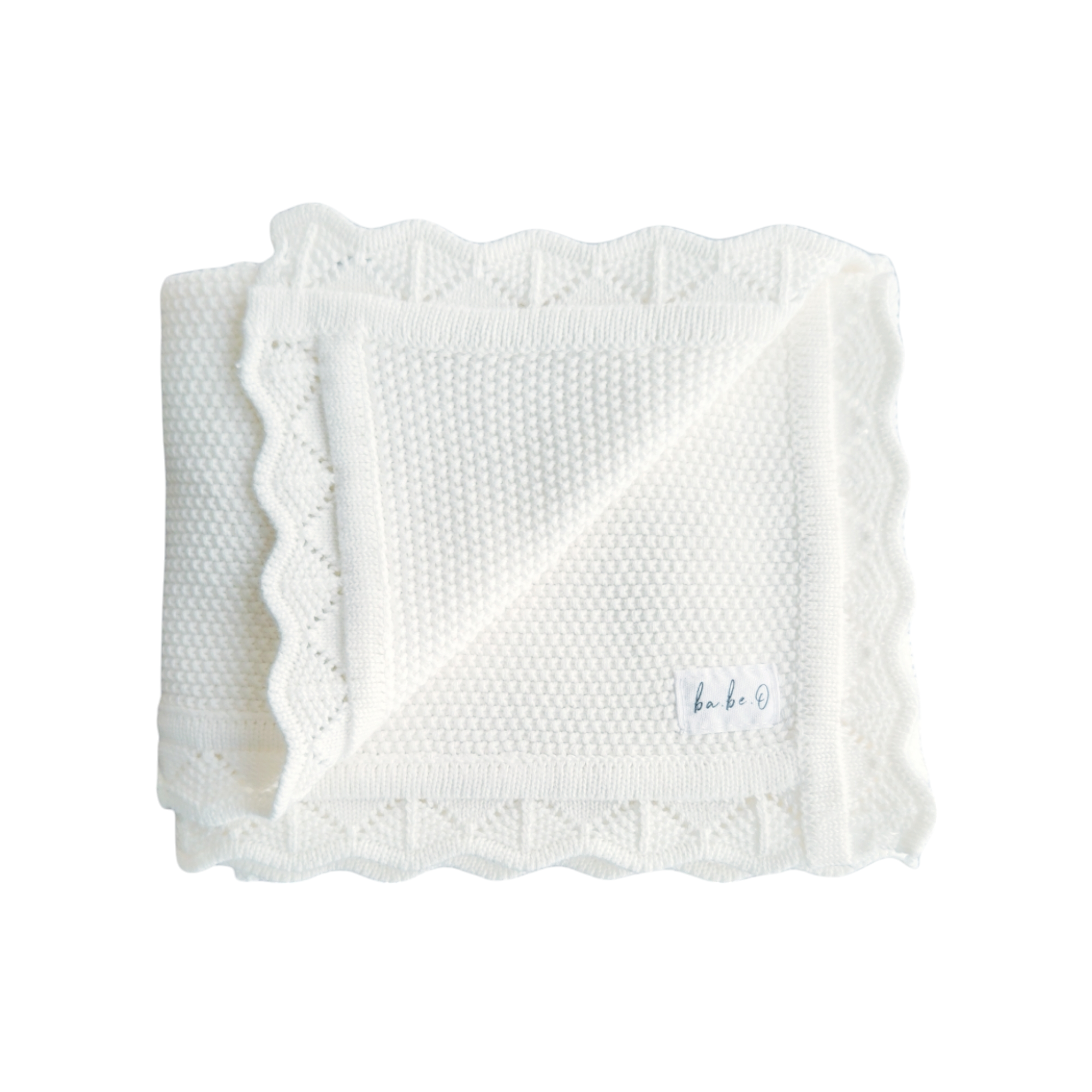 Milk knit heirloom blanket; cotton baby blanket Milk ba.be.O; newborn knit blanket Milk Canada
