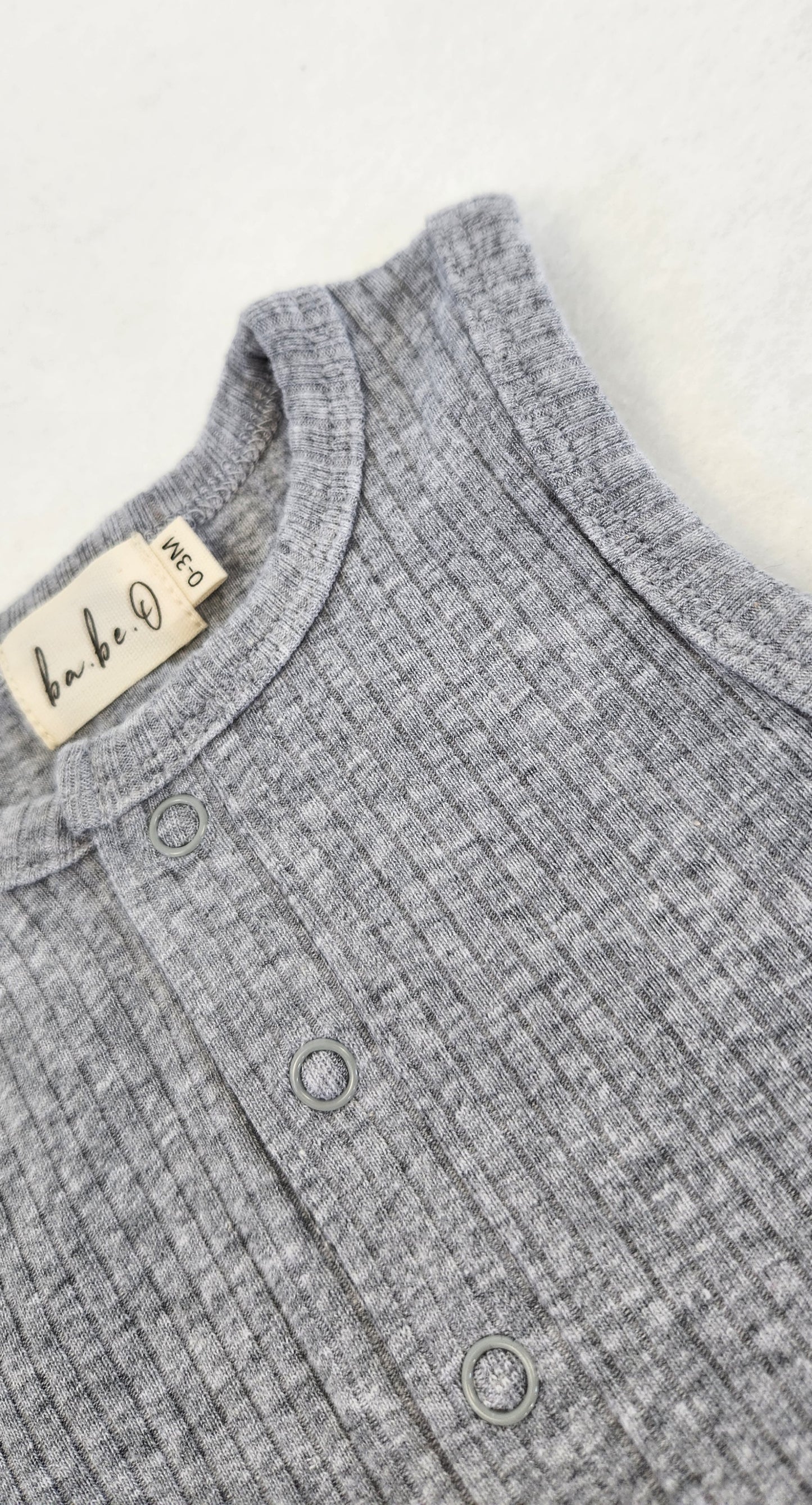 Ribbed Tank Romper - Heathered Grey
