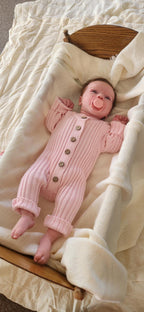 Knit Romper - Petal Pink