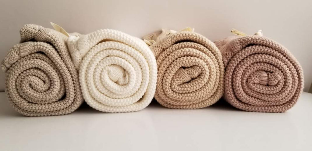 Knit Heirloom Blanket – Sandstone | ba.be.O Canada