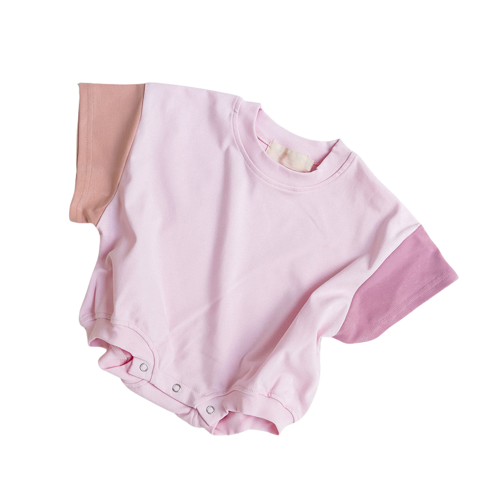 Tri-Colored Drop Shoulder - Pink