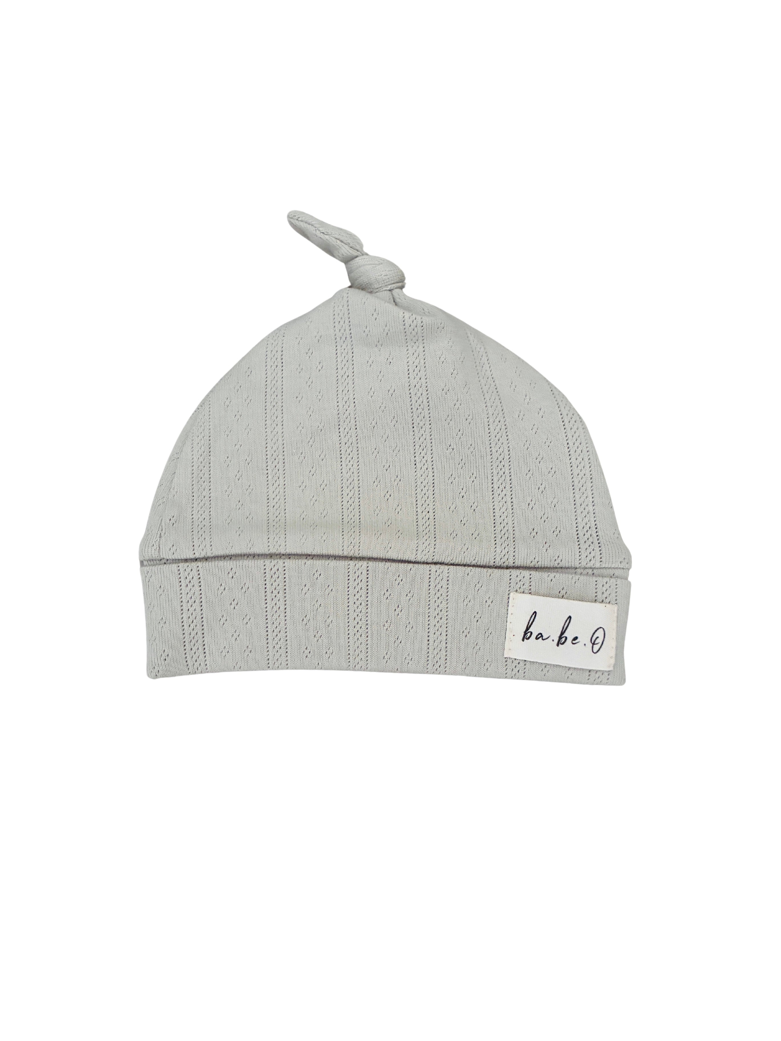 Pointelle Hat - Light Sage