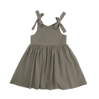 Cotton Shoulder Tie Dres