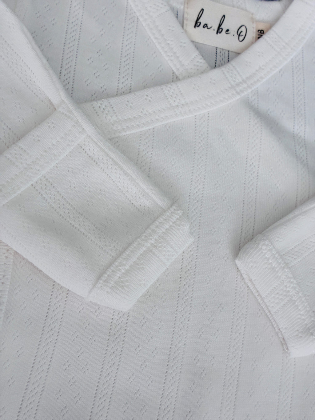 Pointelle Kimono Set - Simply White
