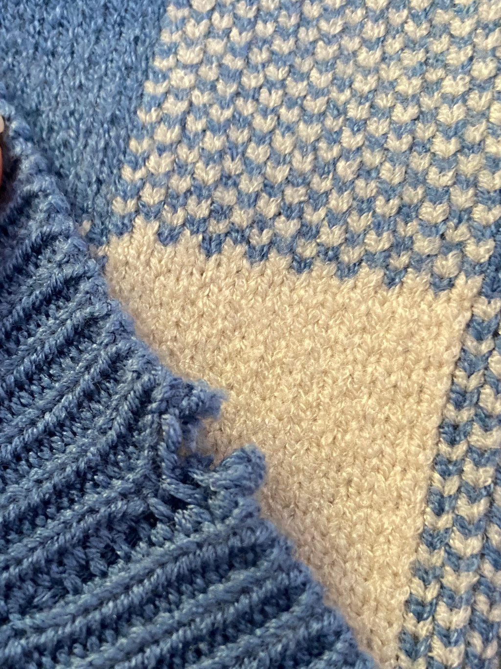 Oops 12-18m Checkered Knit Suit – Blue | ba.be.O Canada