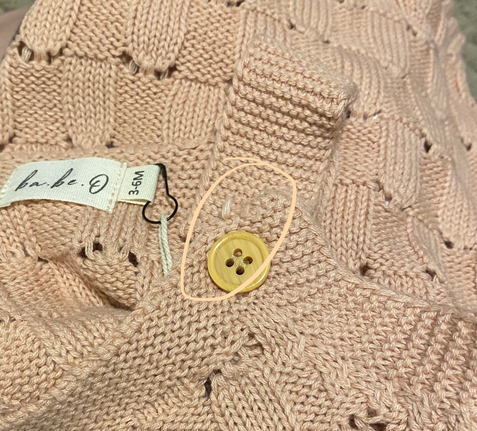 Oops Knit Crochet Romper - Seashell Pink