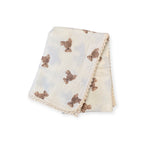 Organic Cotton Muslin Swaddle – Teddy Bear | ba.be.O Canada