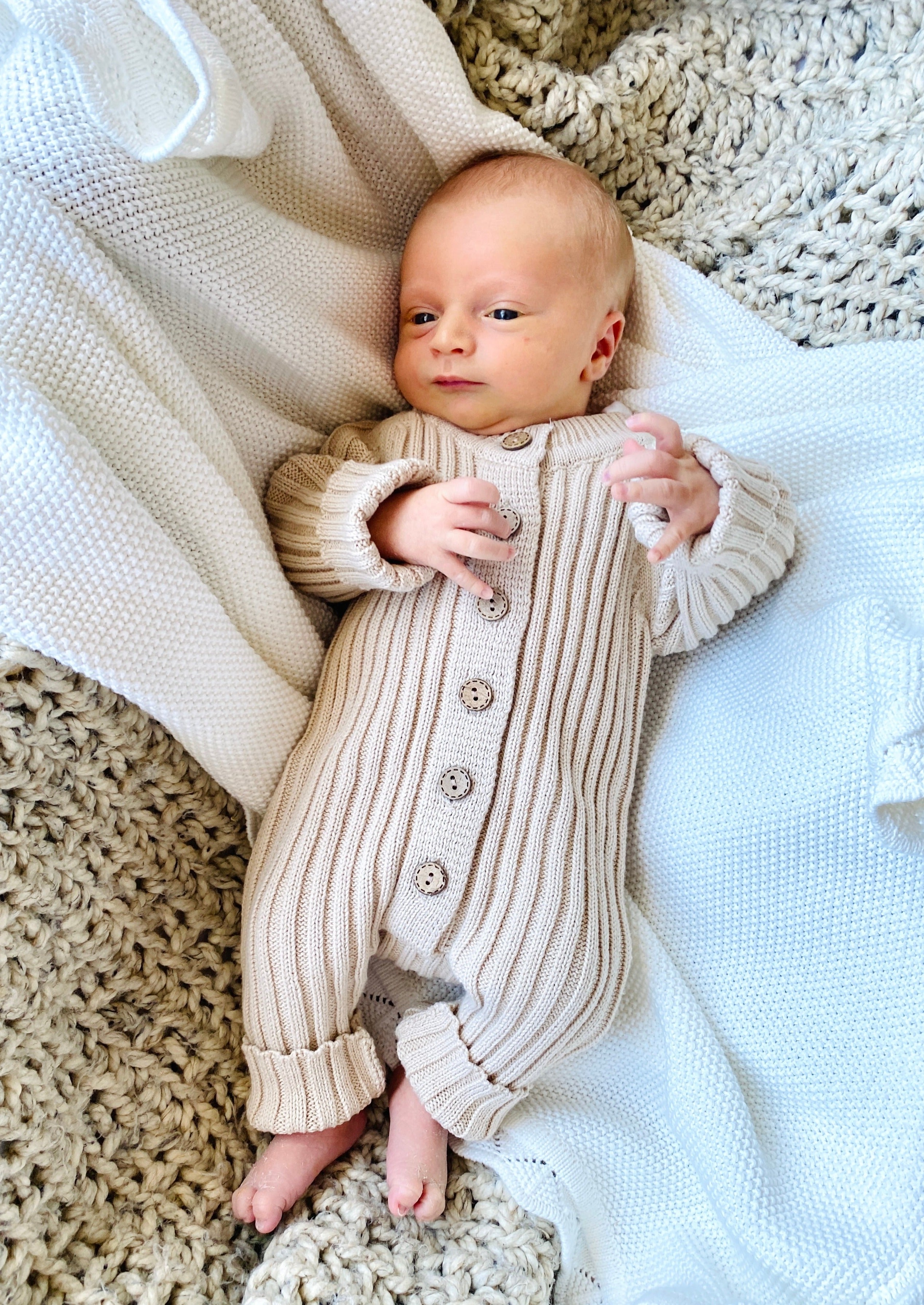Knit Romper – Honey Oat