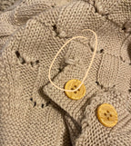 Oops Knit Crochet Romper - Sand