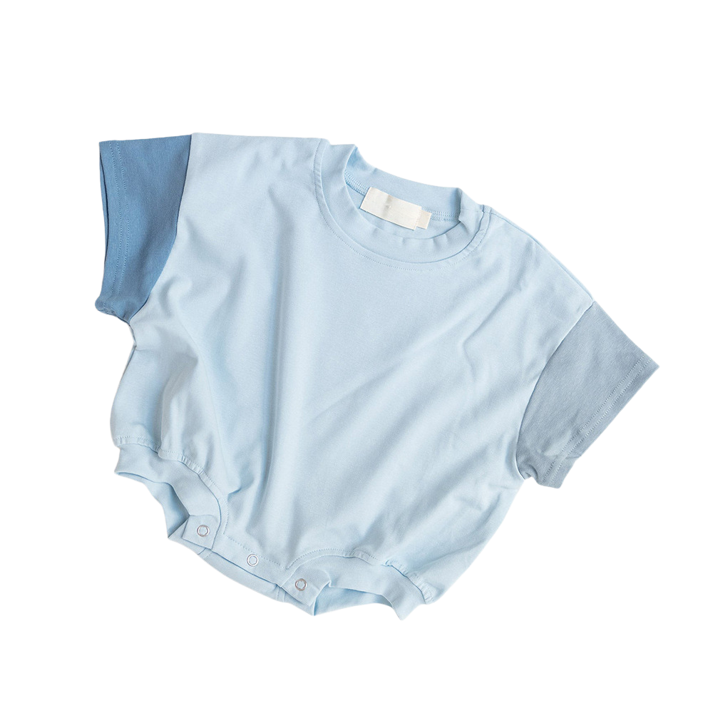 Tri-Colored Drop Shoulder - Blue