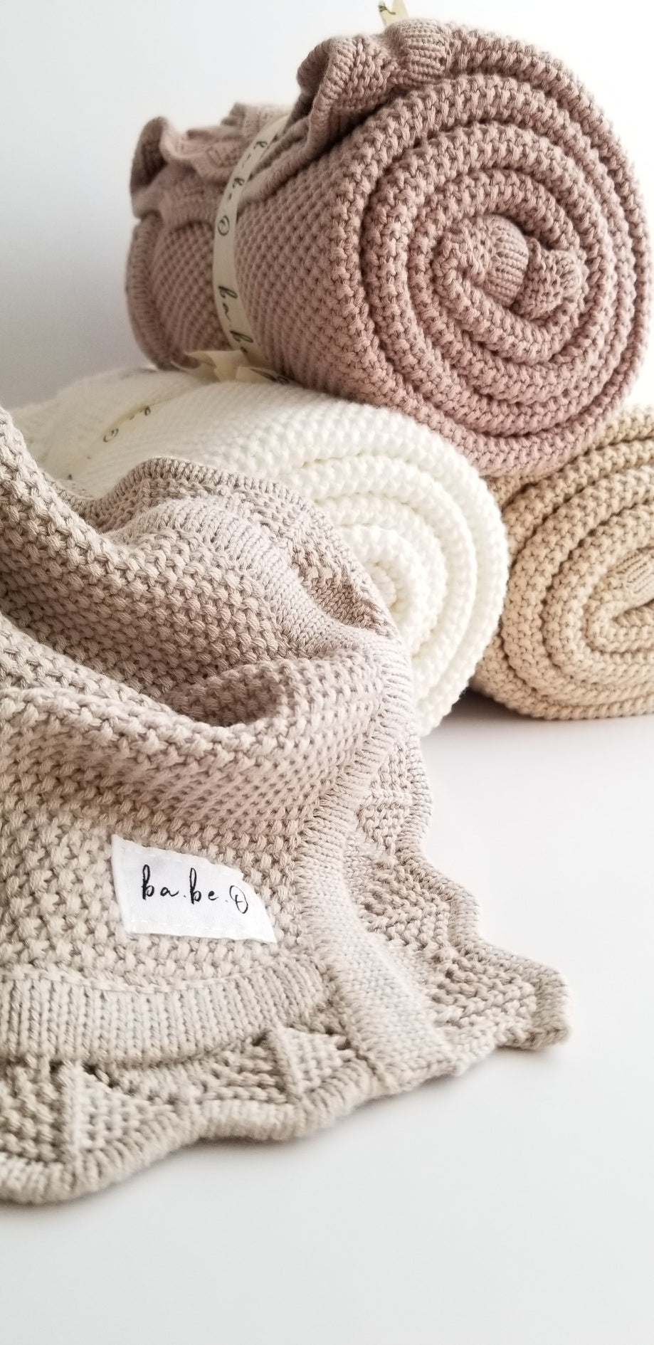 Knit Heirloom Blanket – Sandstone | ba.be.O Canada