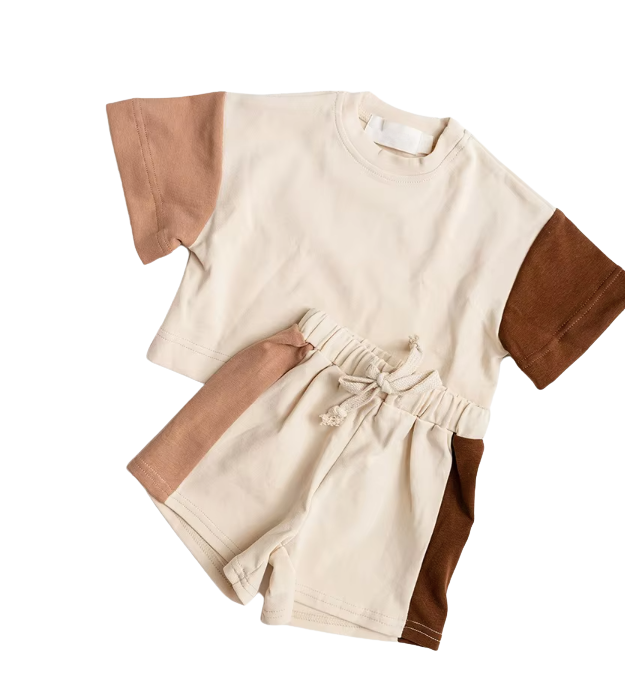 Tri-Colored Short Set