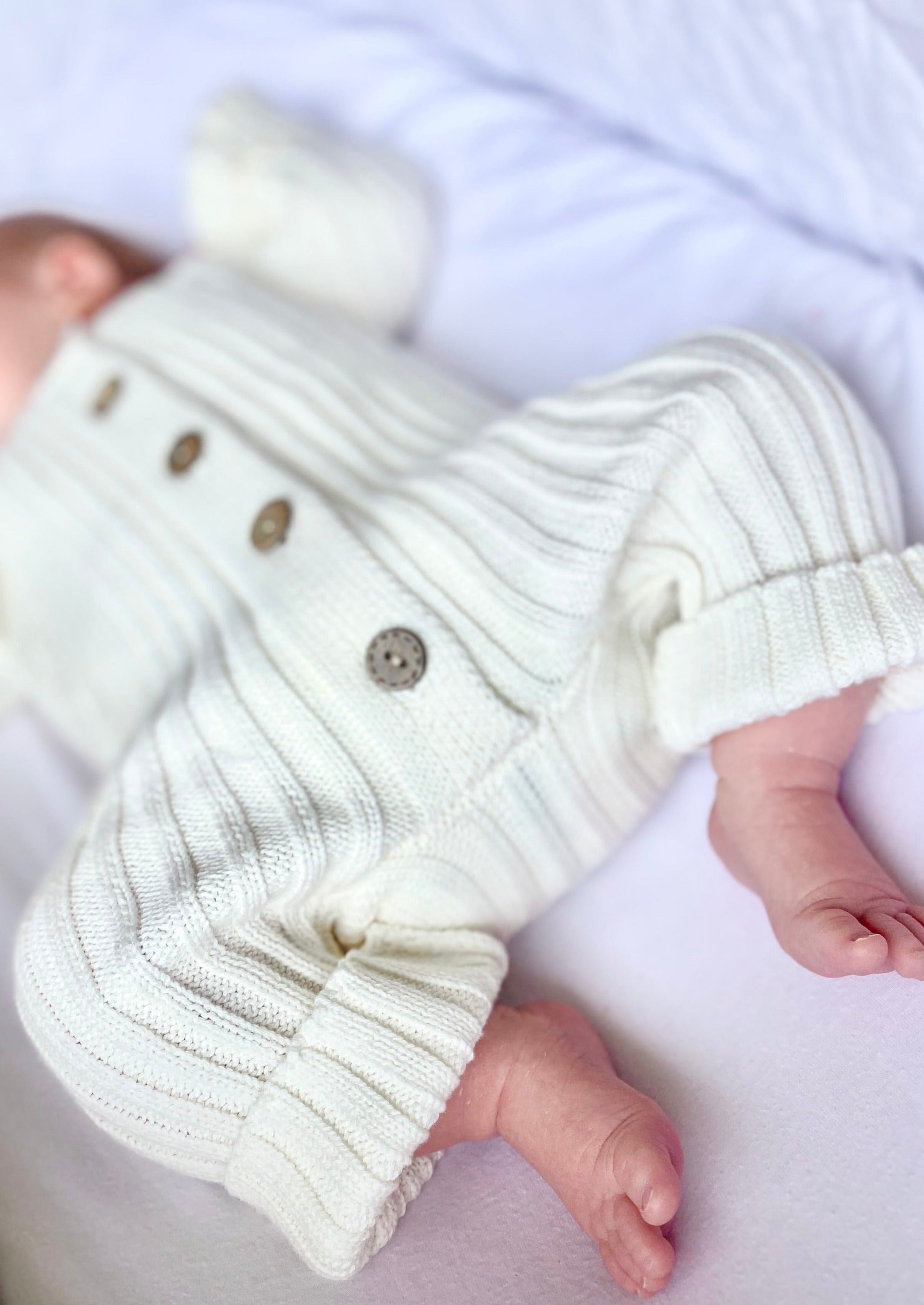 Knit Romper - Milk