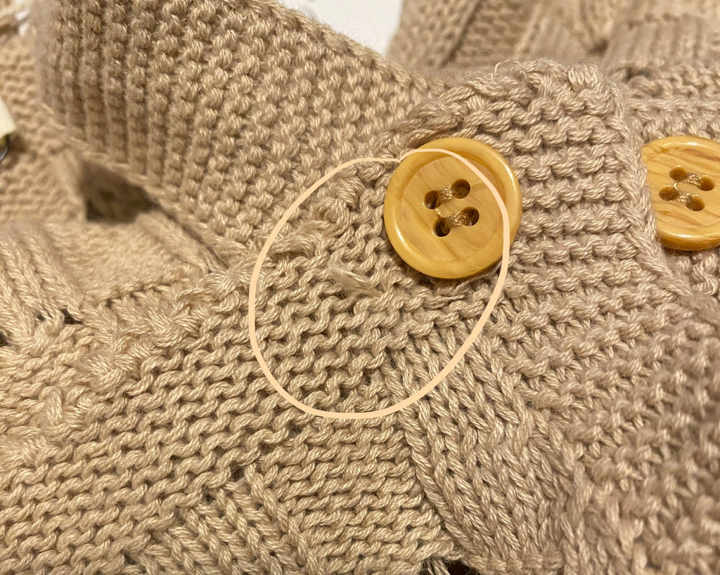 Oops Knit Crochet Romper - Sand