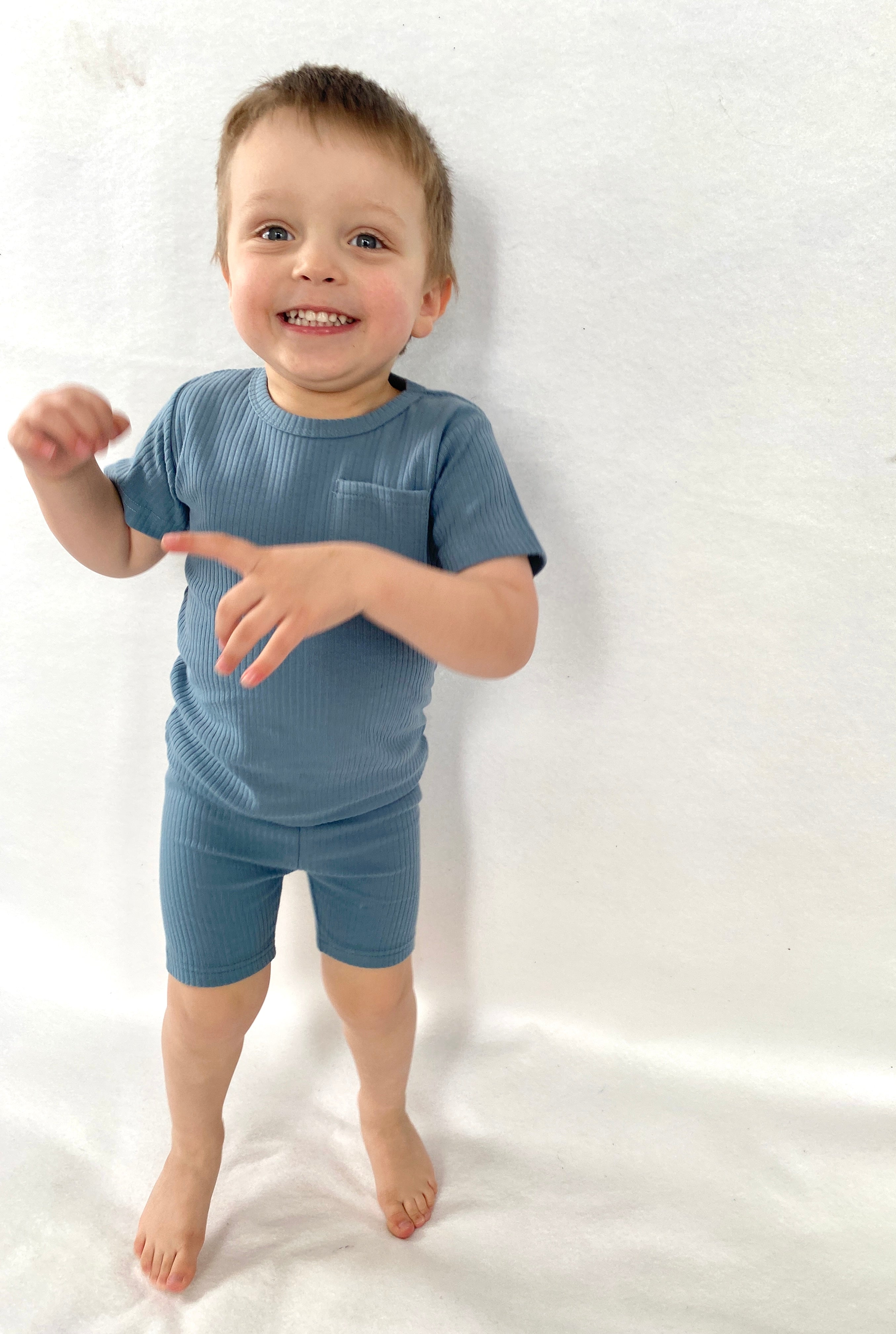 Biker Short Set - Deep Blue