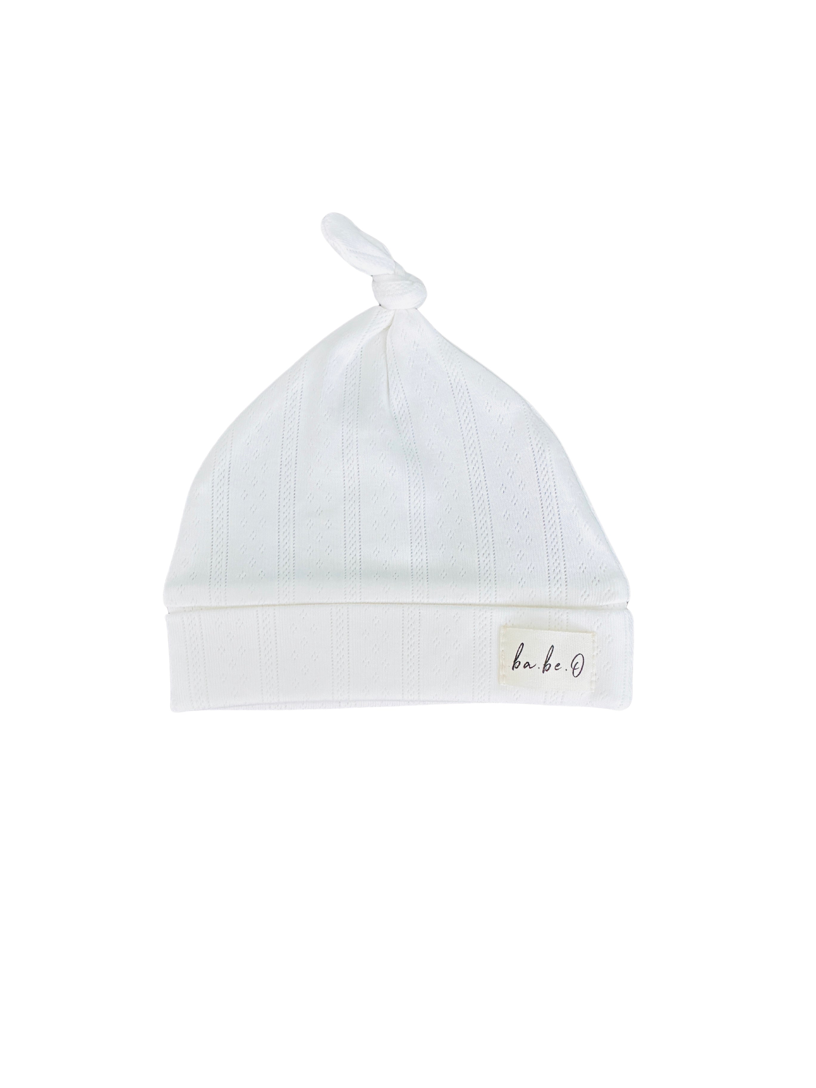 Pointelle Hat - Simply White