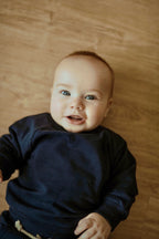 *NEW* Organic Cotton Baby & Toddler Sweatsuit, Navy | ba.be.O Canada