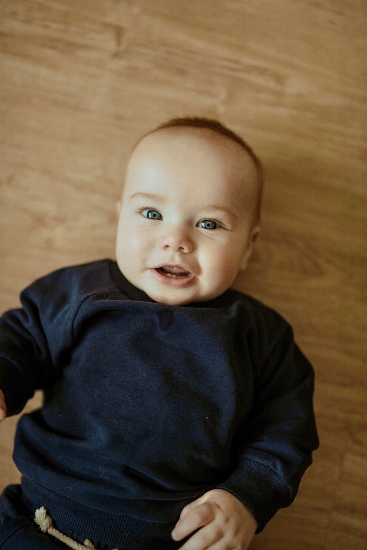 *NEW* Organic Cotton Baby & Toddler Sweatsuit, Navy | ba.be.O Canada