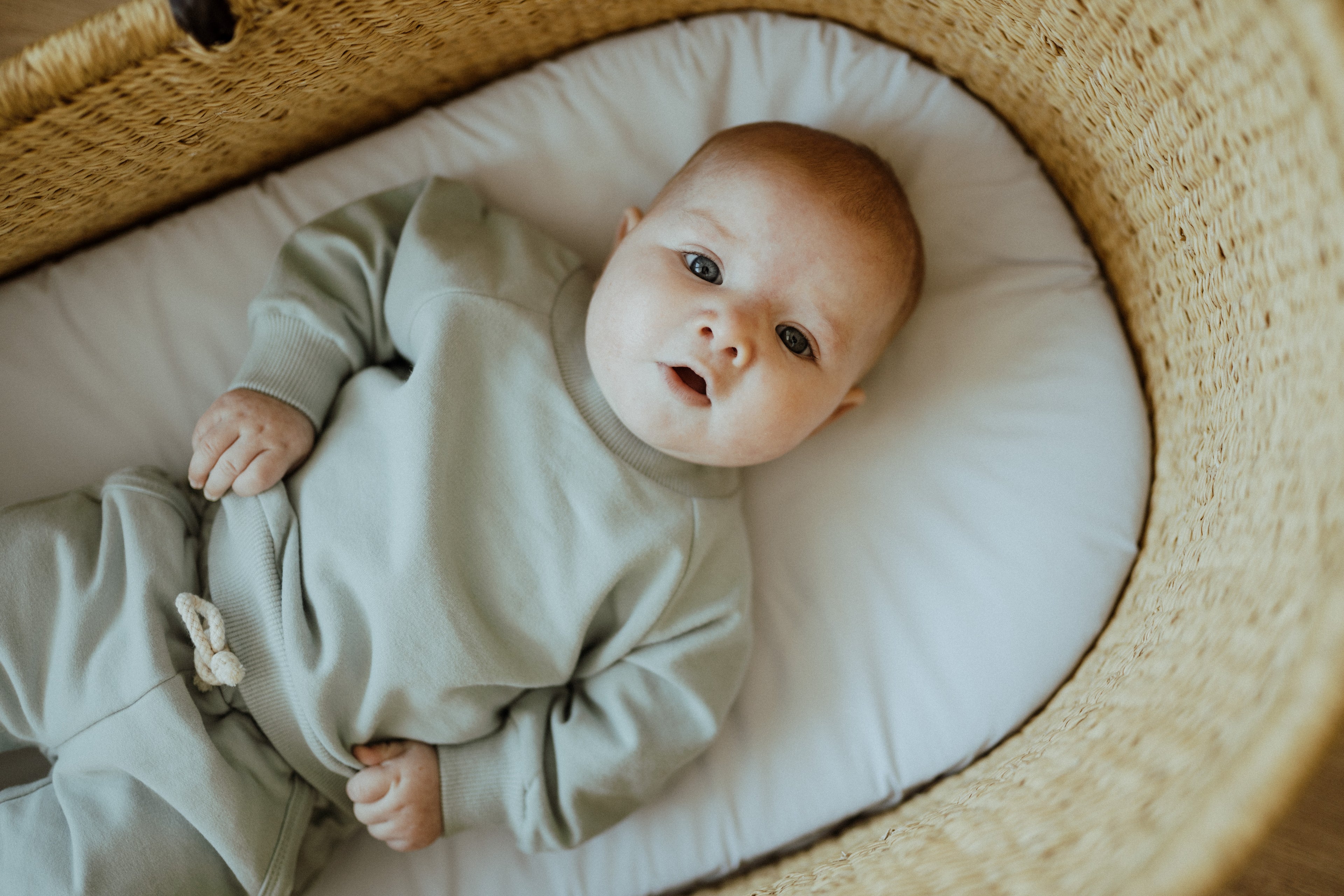 Organic Cotton Baby & Toddler Sweatsuit, Seafoam | ba.be.O Canada